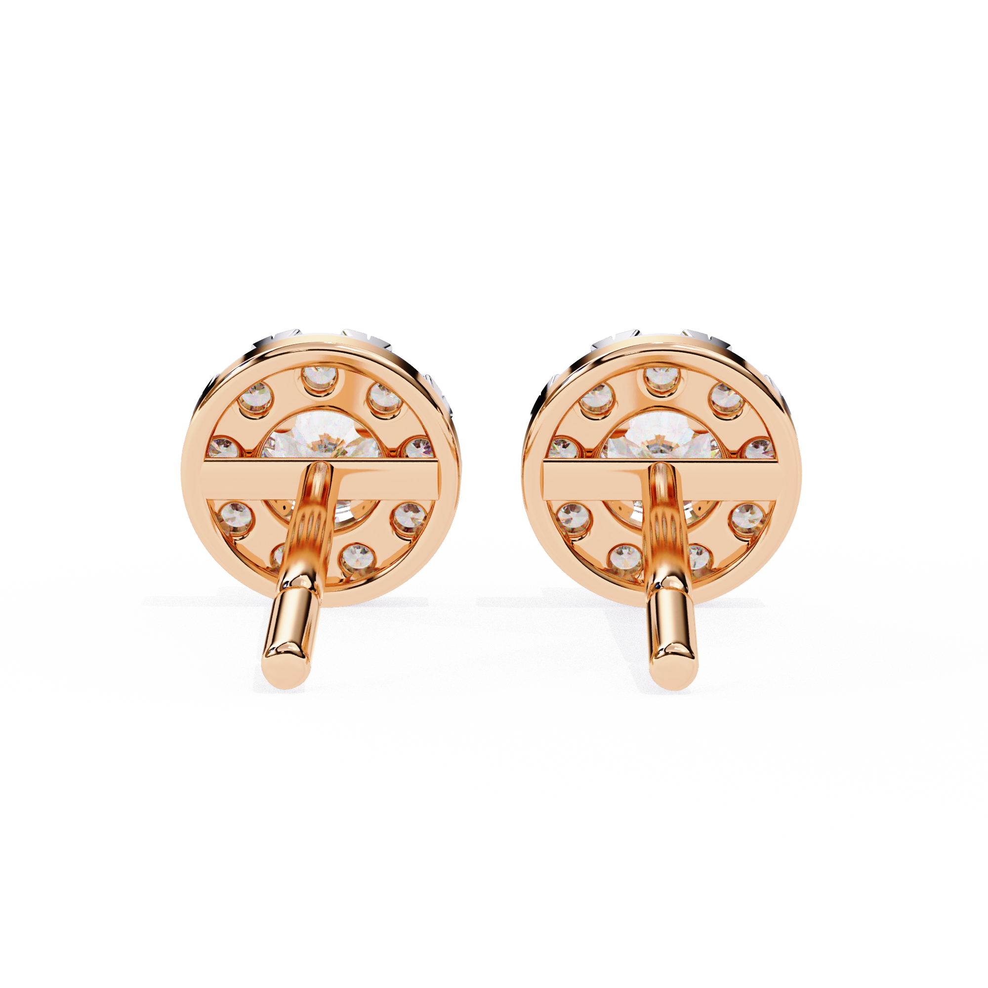 Halo Lab Grown Diamond Stud Earrings