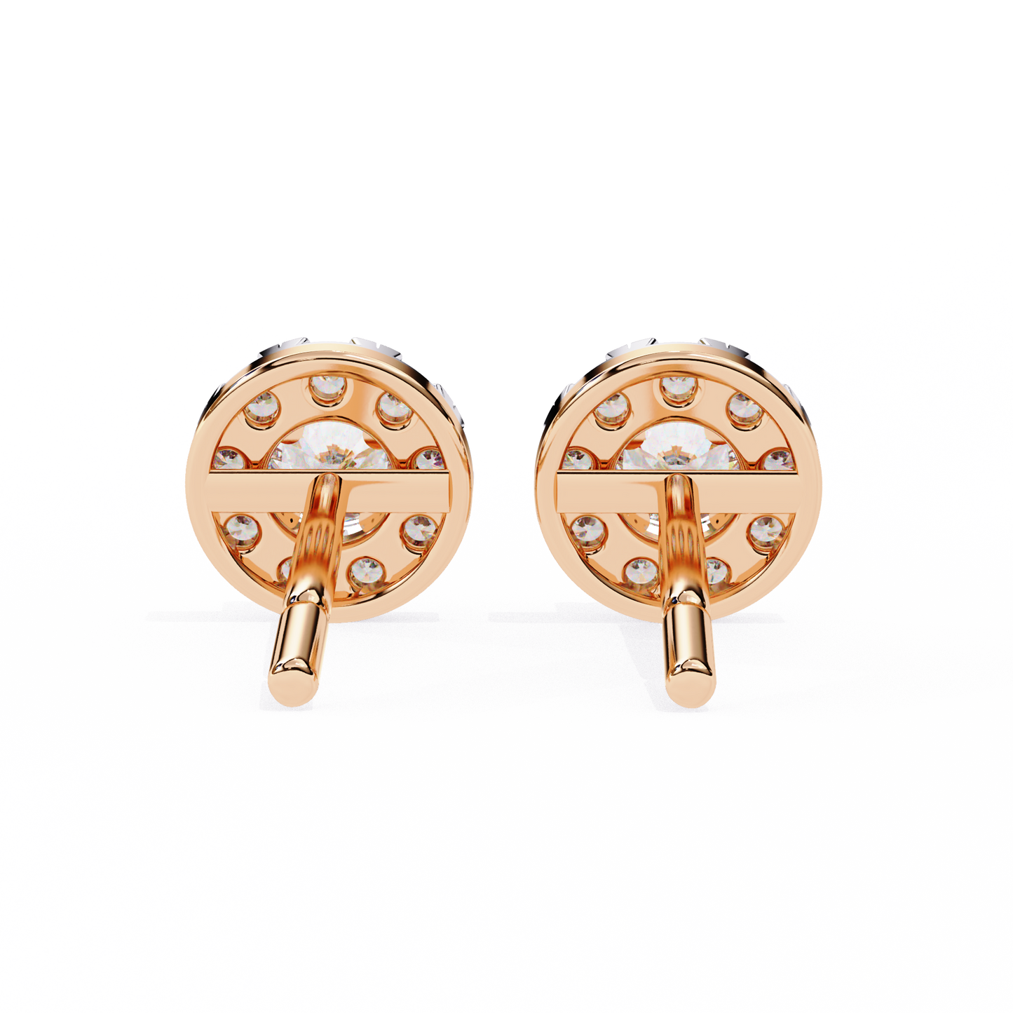 Halo Lab Grown Diamond Stud Earrings