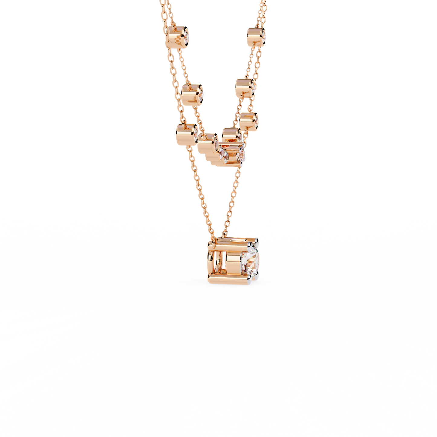 Premium Round Brilliant Diamond Solitaire Necklace