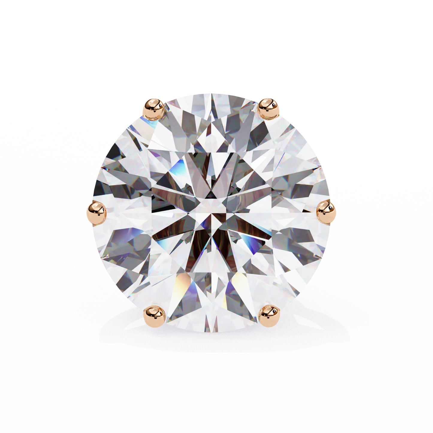 Classic Six Claw Diamond Stud Earrings