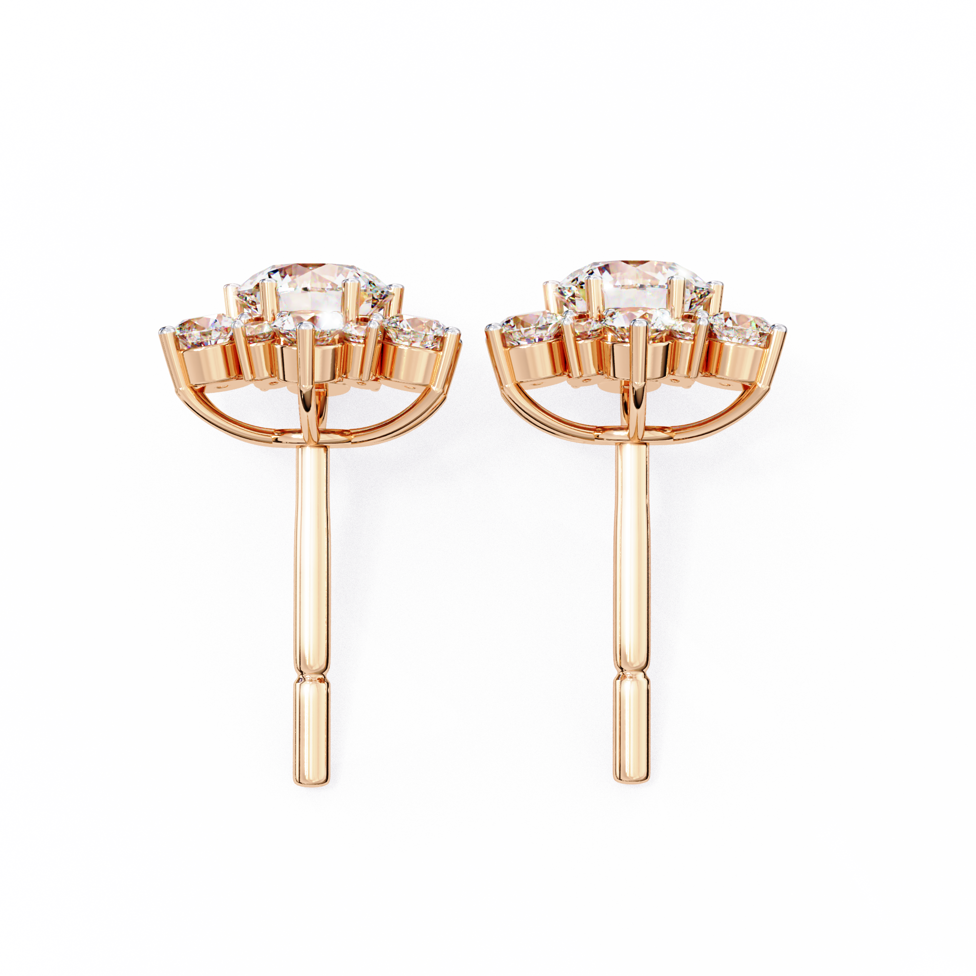 Flower Lab Grown Diamond Earrings