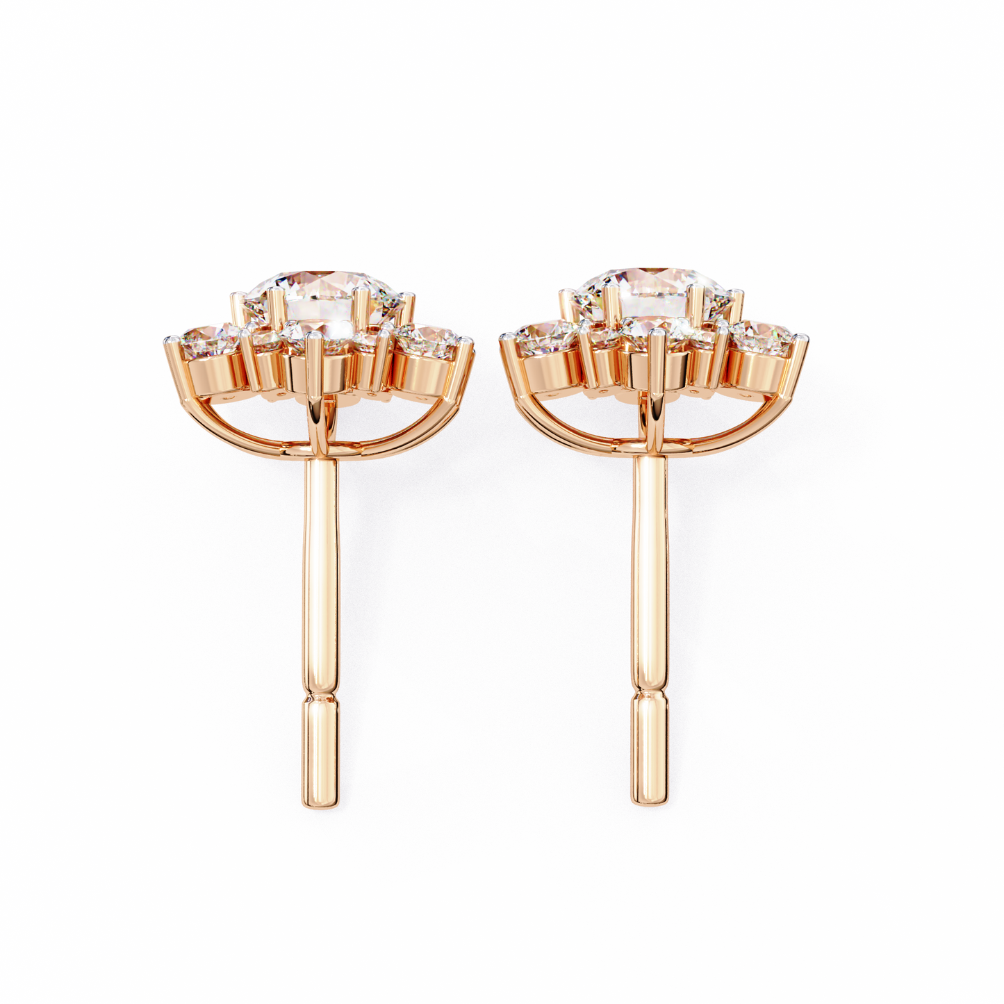 Flower Lab Grown Diamond Earrings