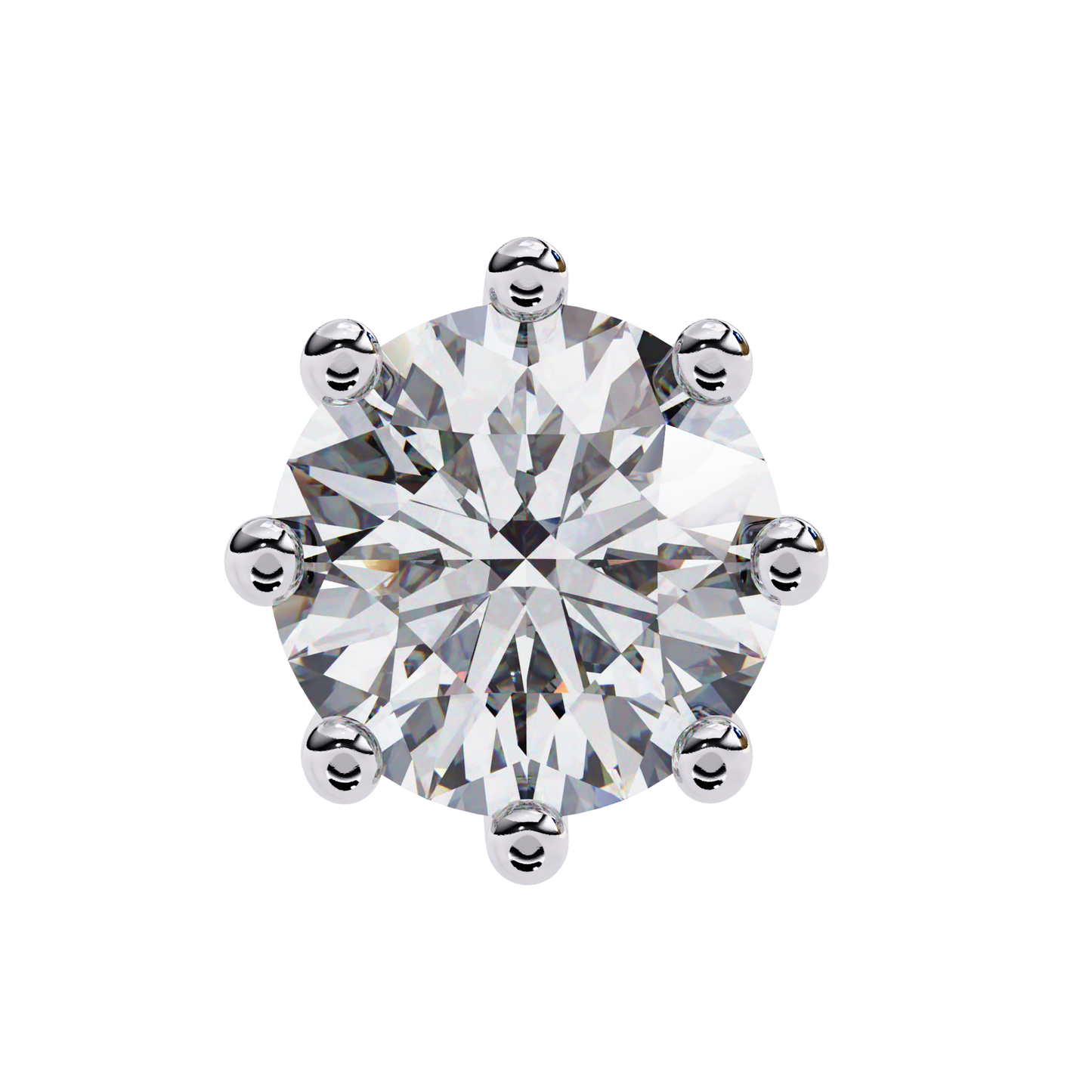 8 Prong Stud Earring