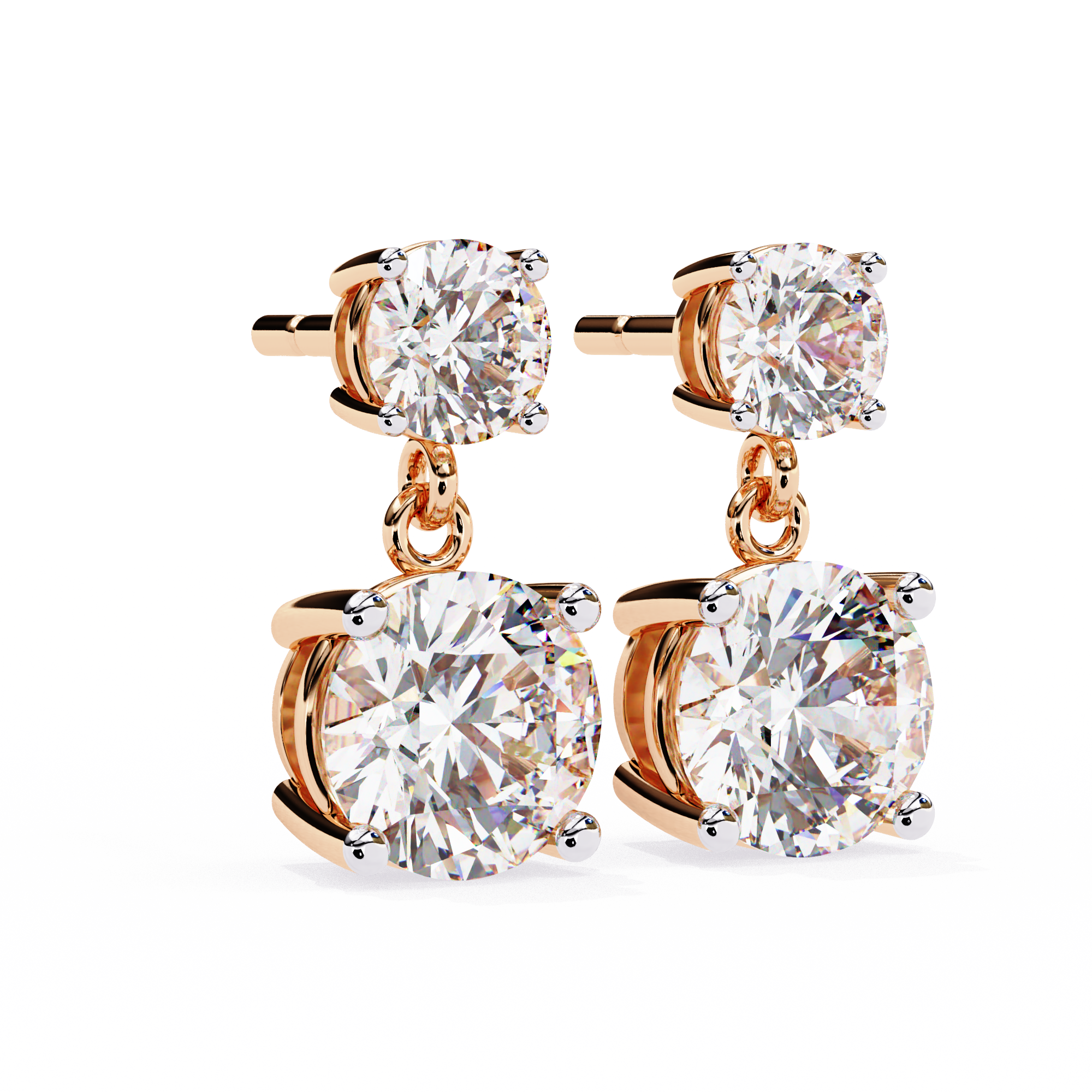 Diamond Duo Stud Earrings