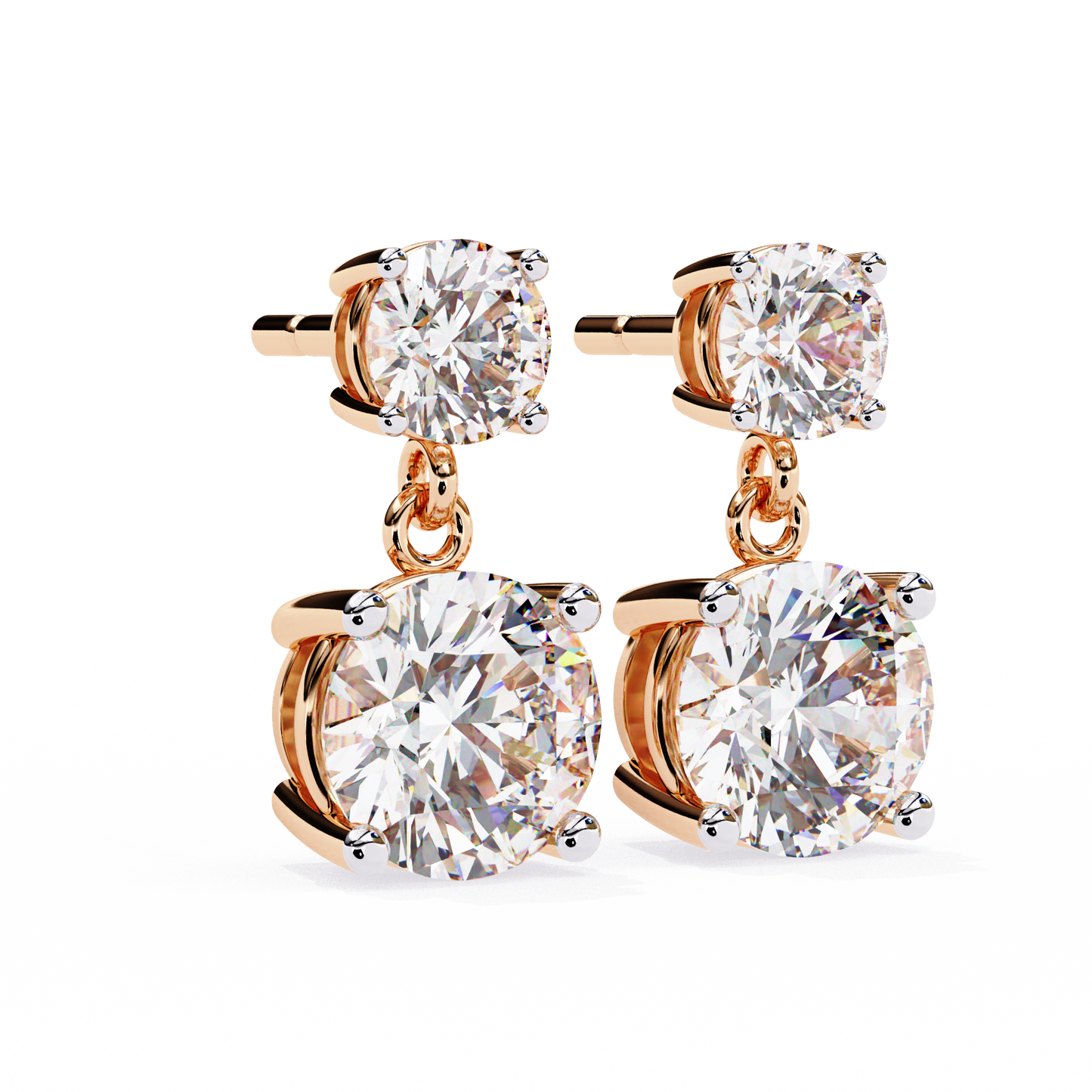 Diamond Duo Stud Earrings