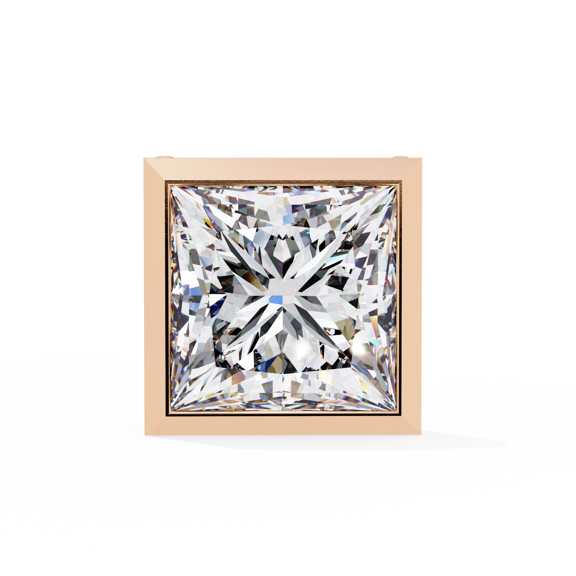Princess Solitaire Diamond Stud