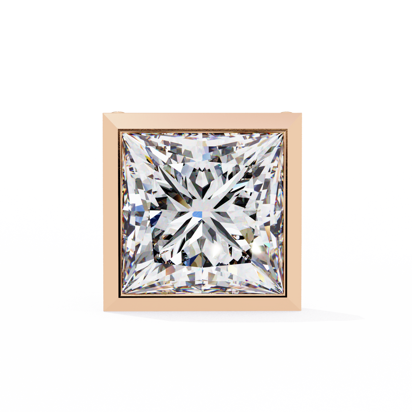 Princess Solitaire Diamond Stud