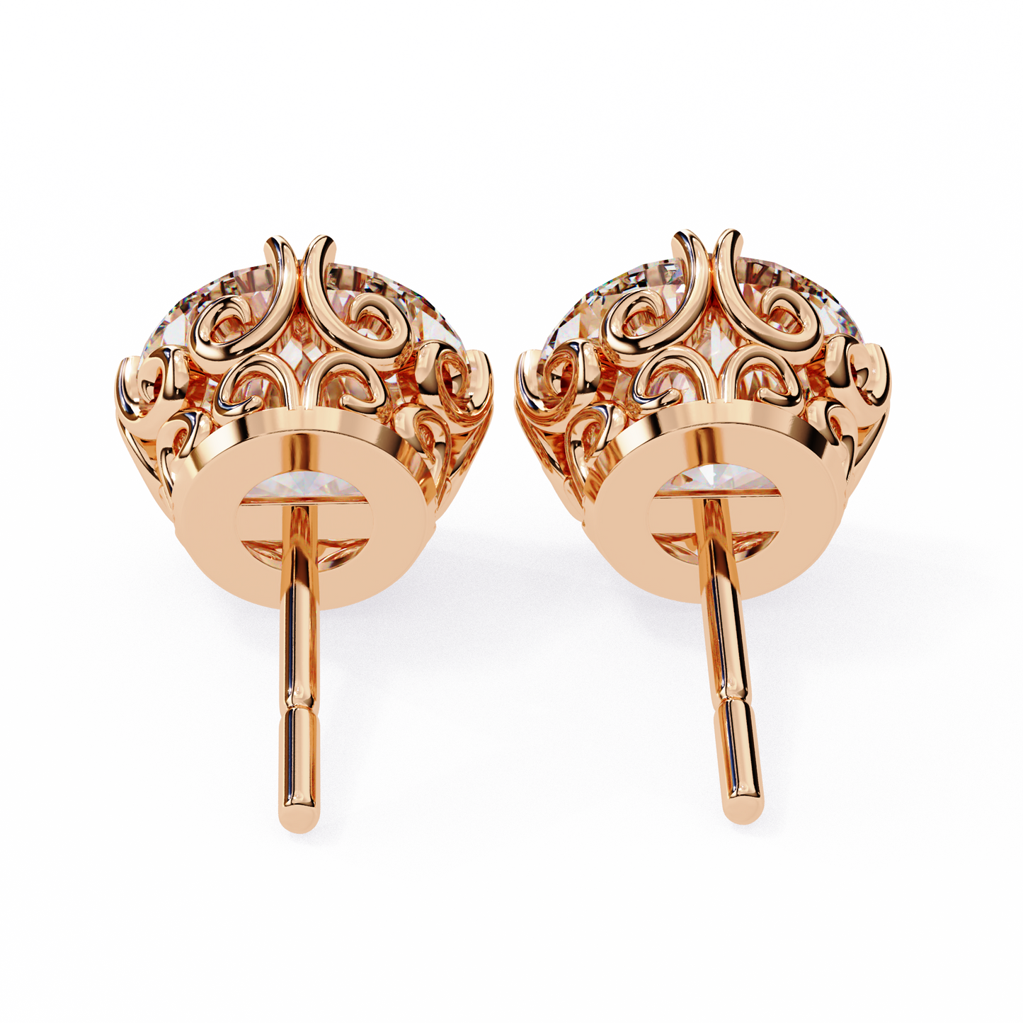 Round Diamond Earrings