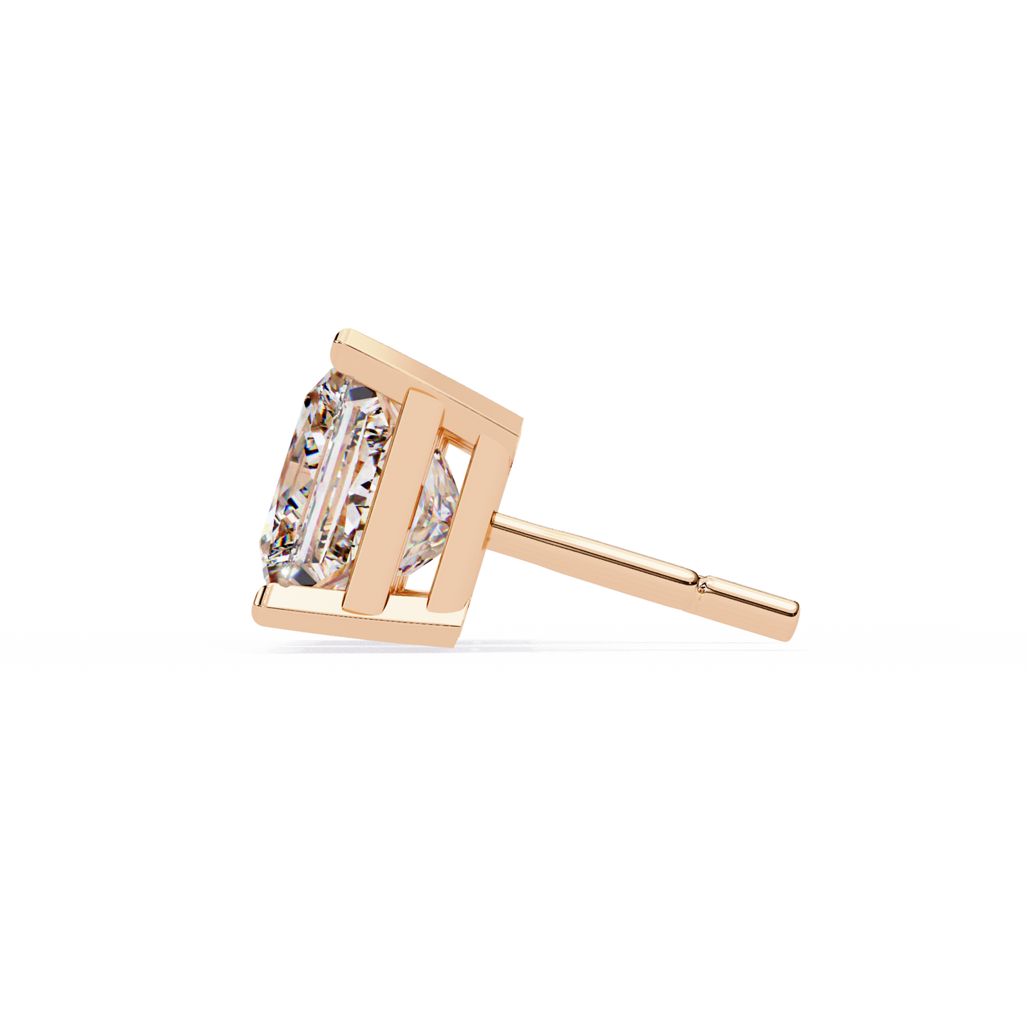 Princess Cut Lab Grown Diamond Stud Earrings
