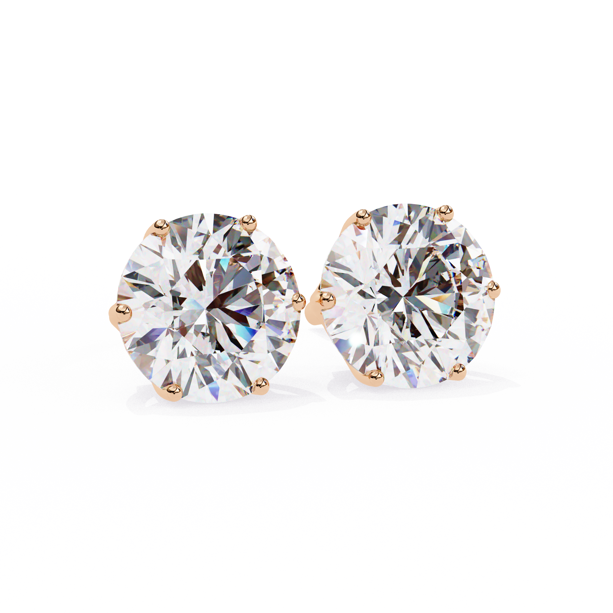 Classic Six Claw Diamond Stud Earrings