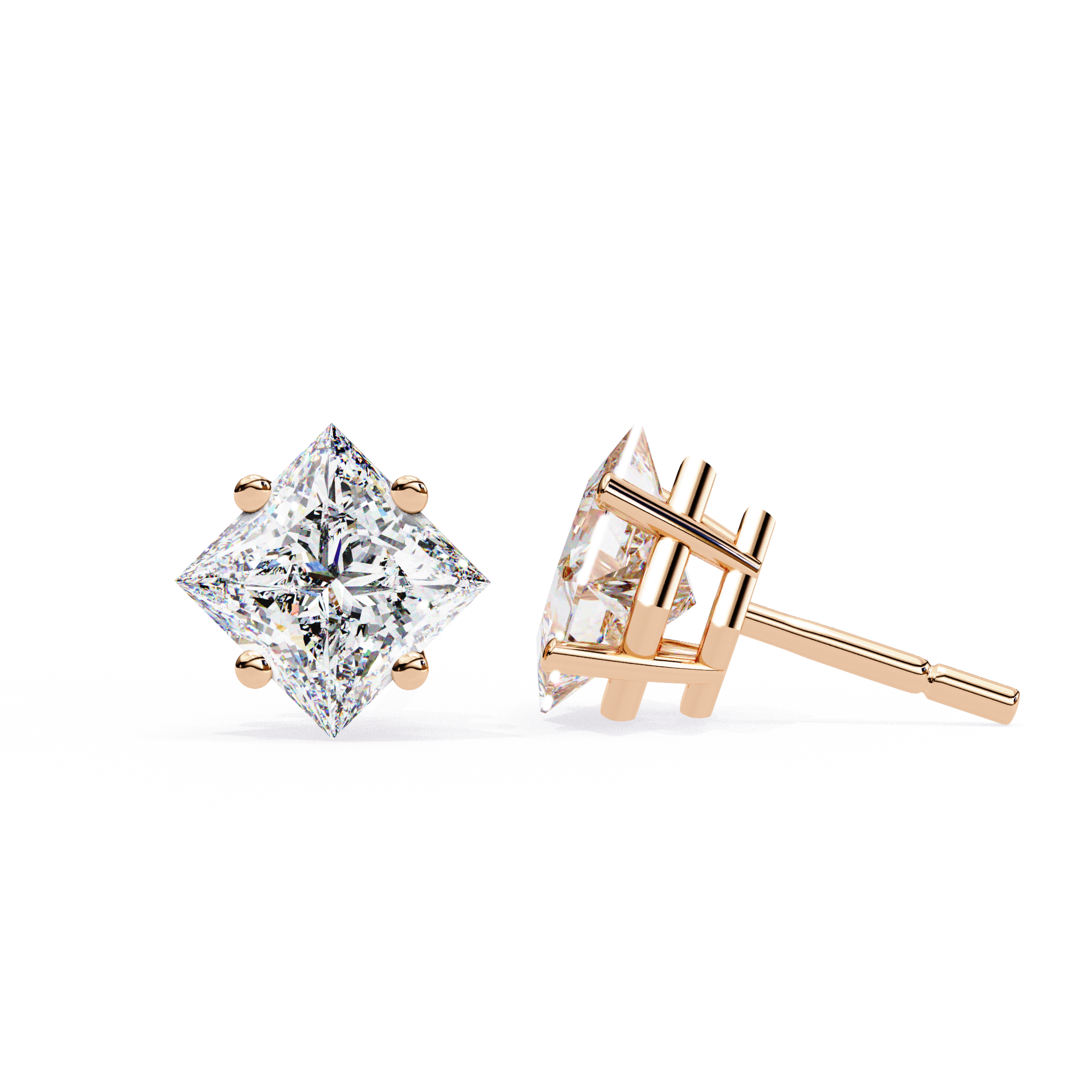 Princess Diamond Earrings