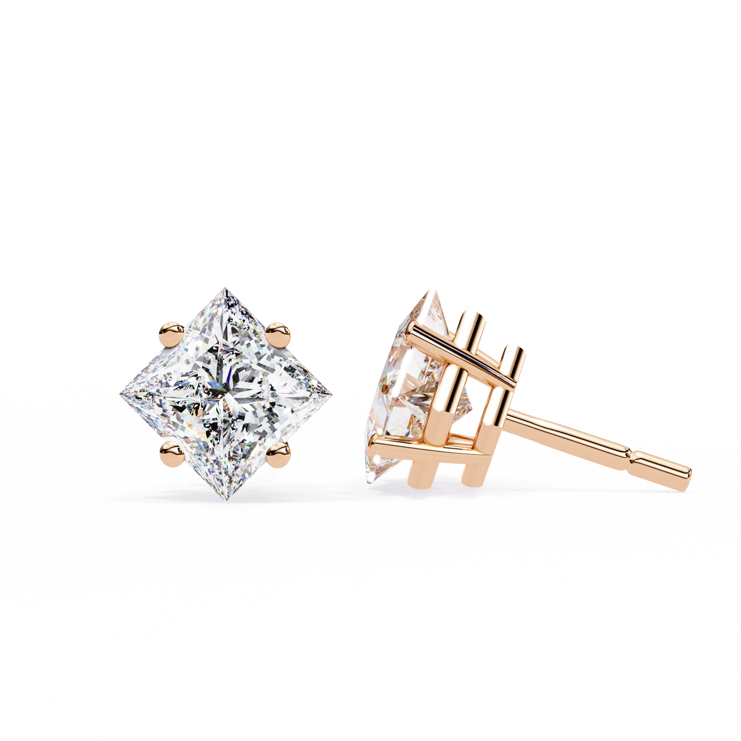 Princess Diamond Earrings