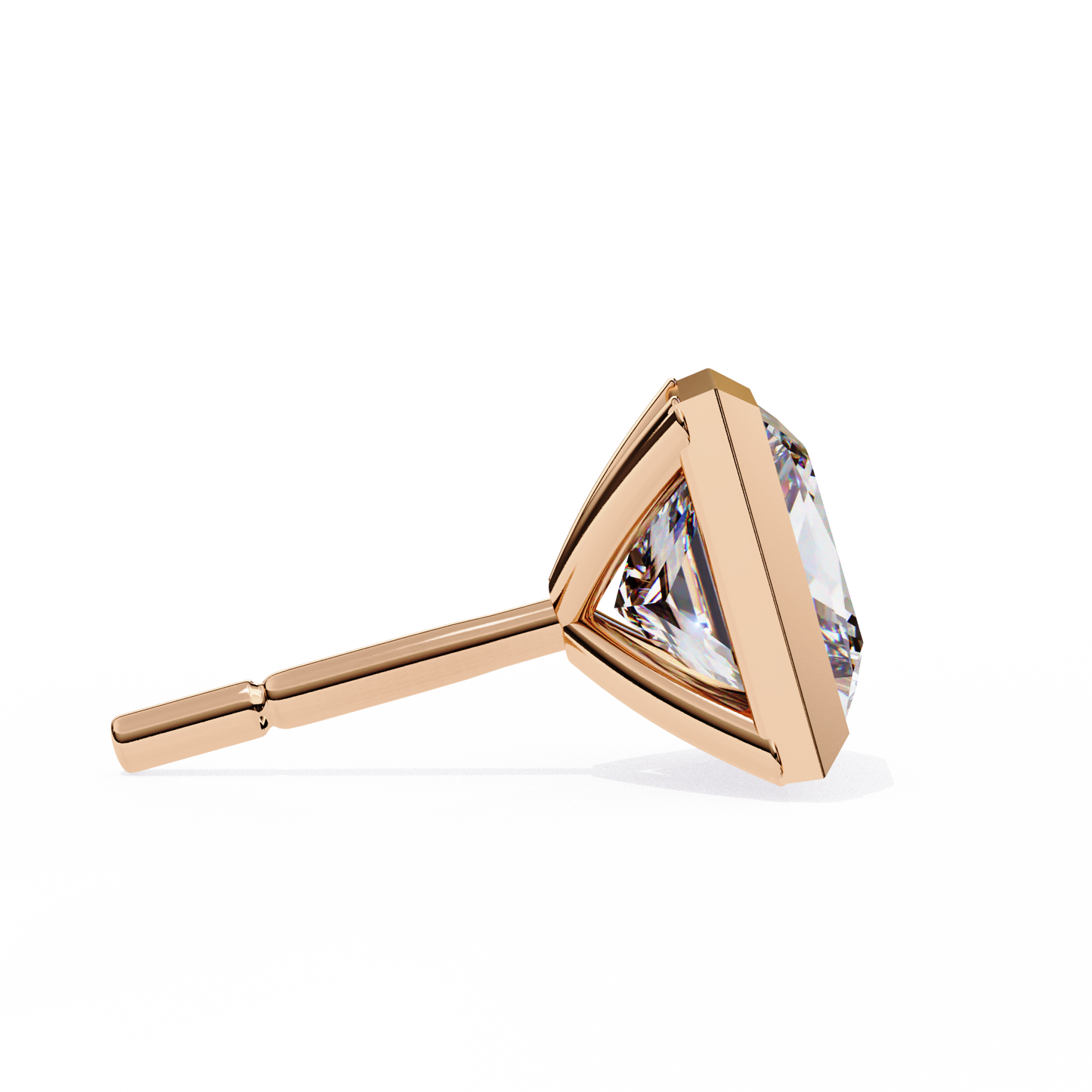 Princess Solitaire Diamond Stud