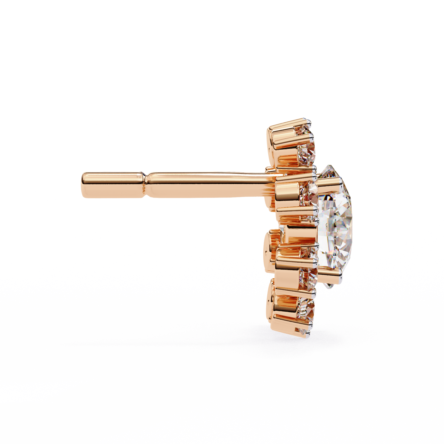 Round Studs with Wide Halo