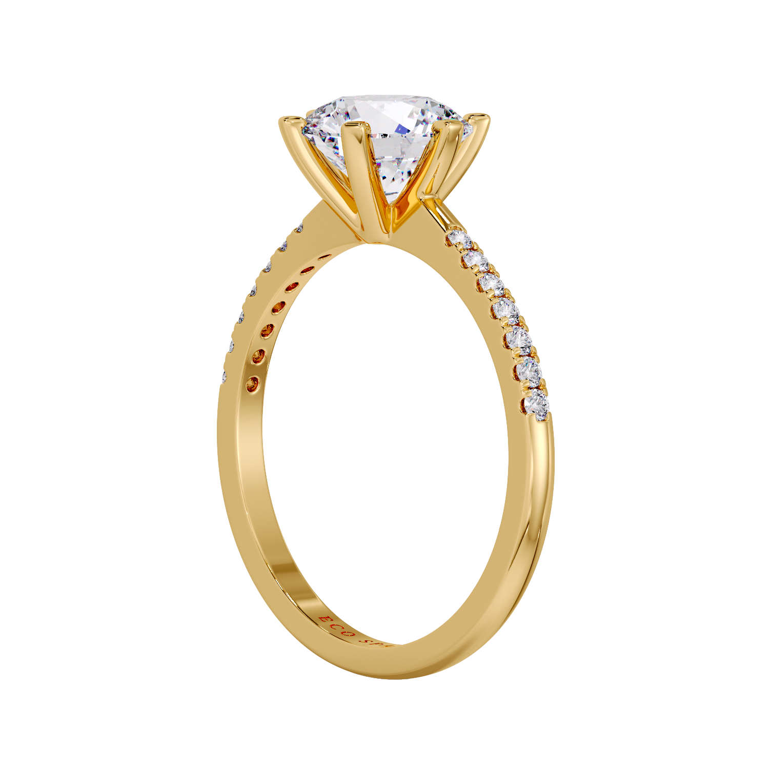 ROUND DIAMOND RING 6 PRONG