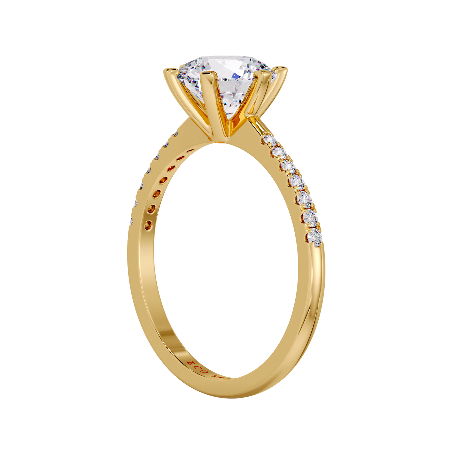 ROUND DIAMOND RING 6 PRONG
