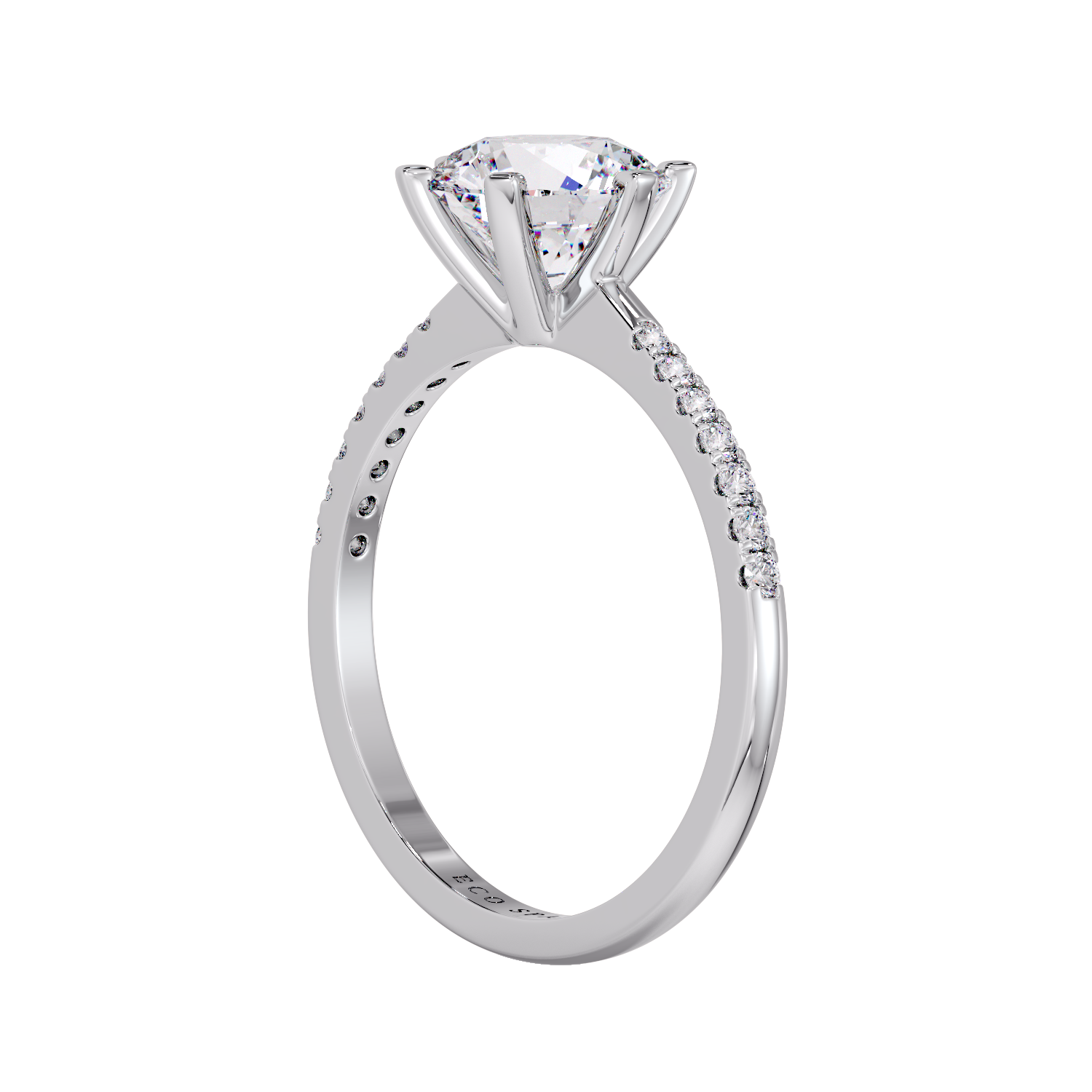 ROUND DIAMOND RING 6 PRONG