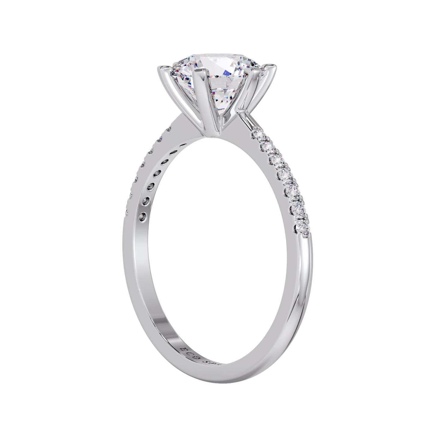 ROUND DIAMOND RING 6 PRONG