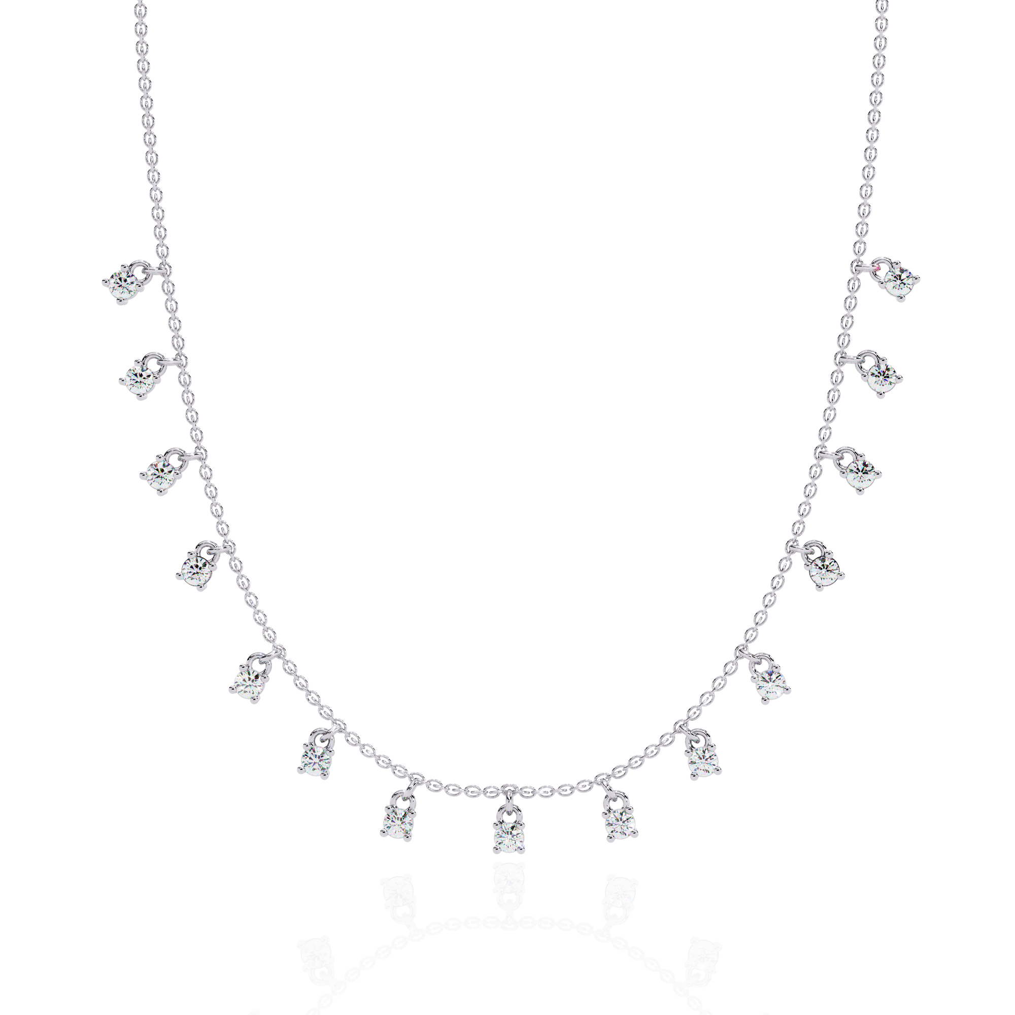 Lab Grown Lock Cut Diamond Necklace