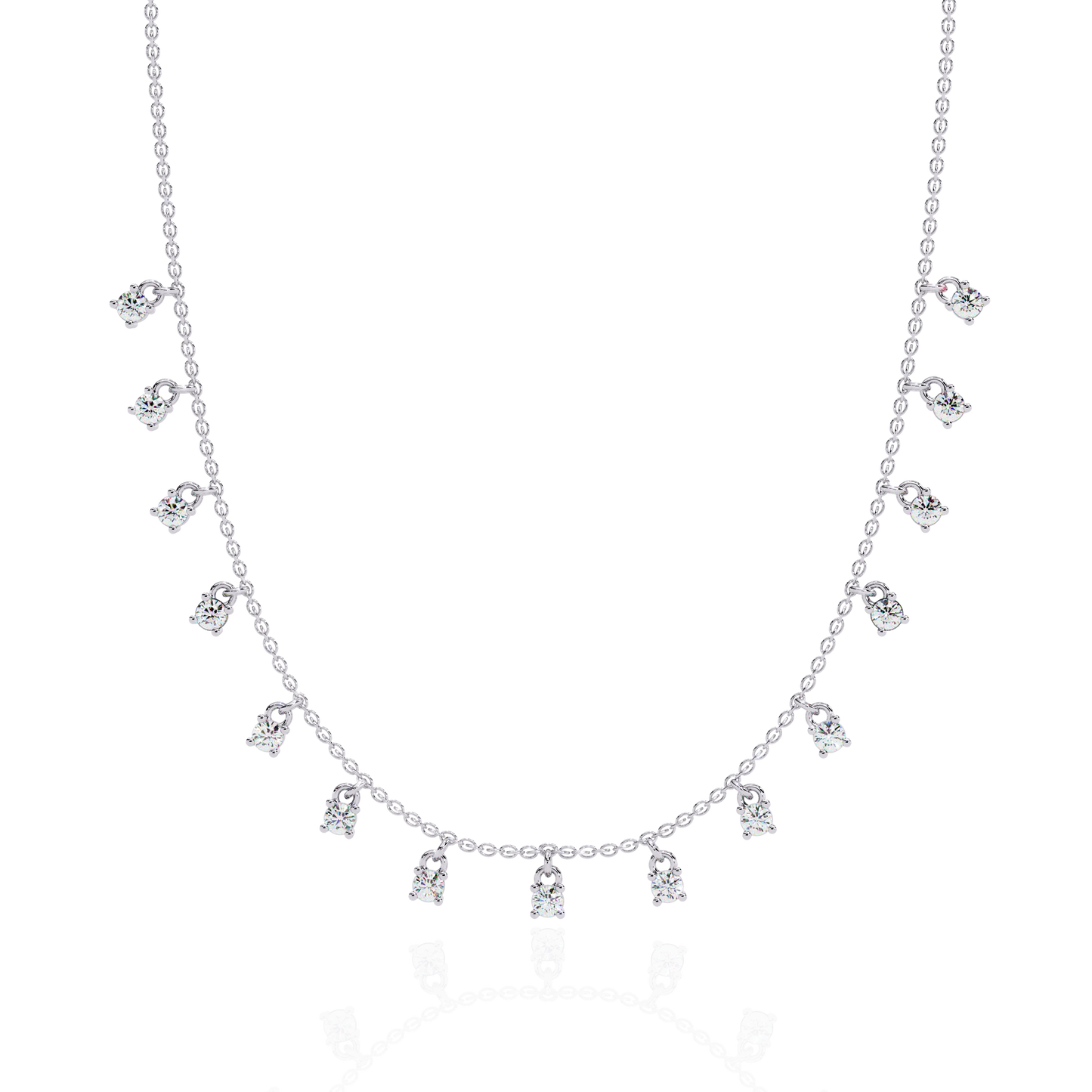 Lab Grown Lock Cut Diamond Necklace