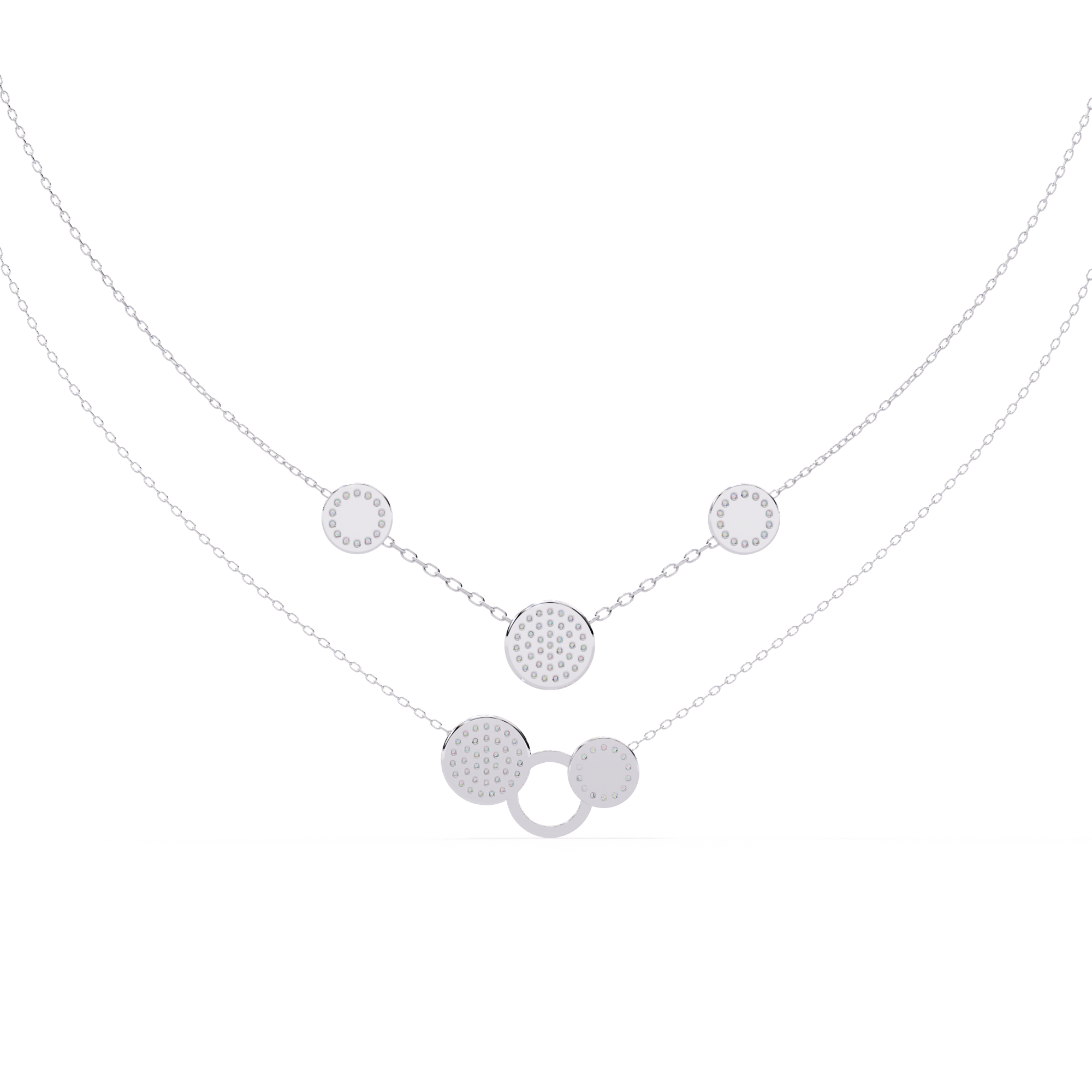 Lira Round Diamond Necklace