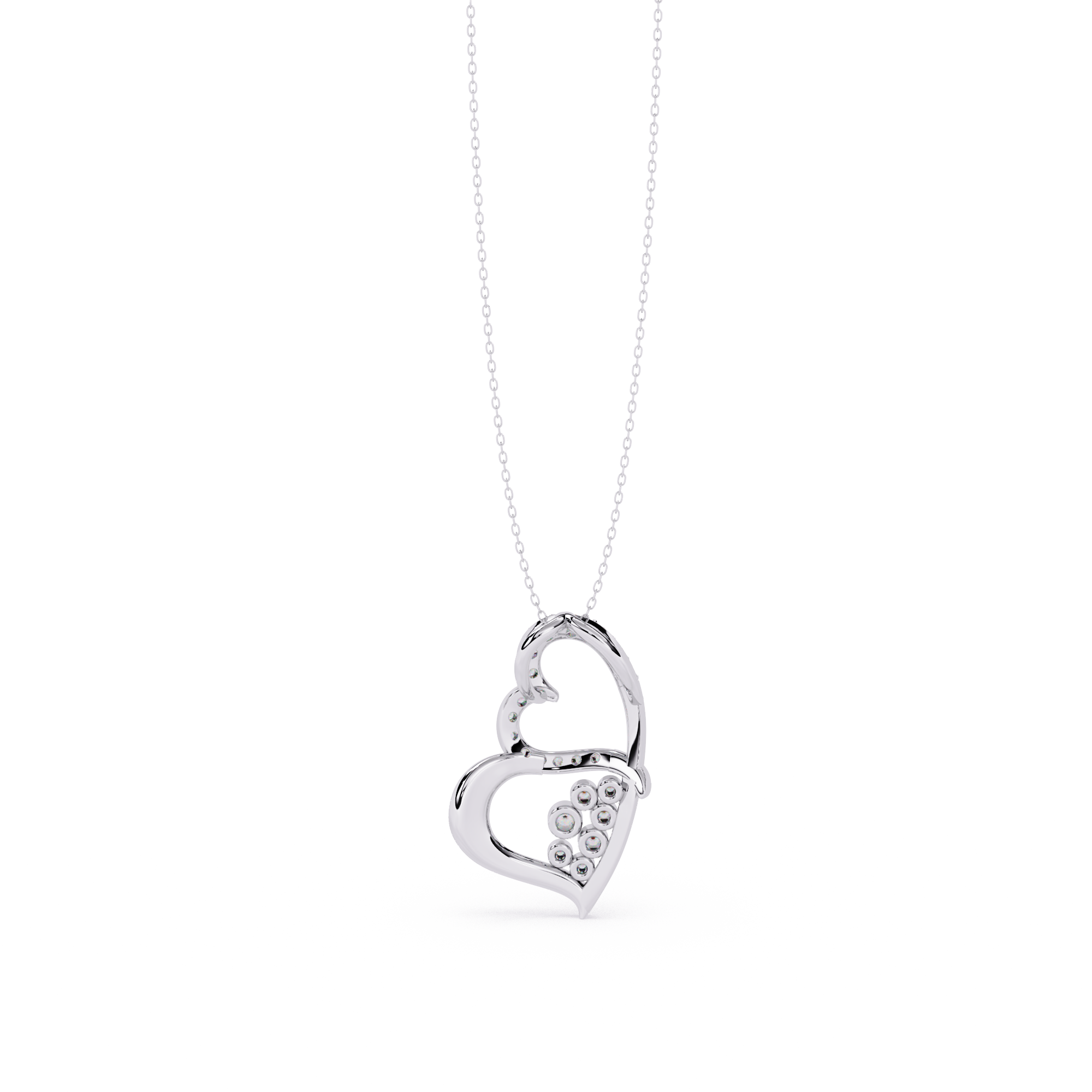 Modern Double Heart Design Pendant