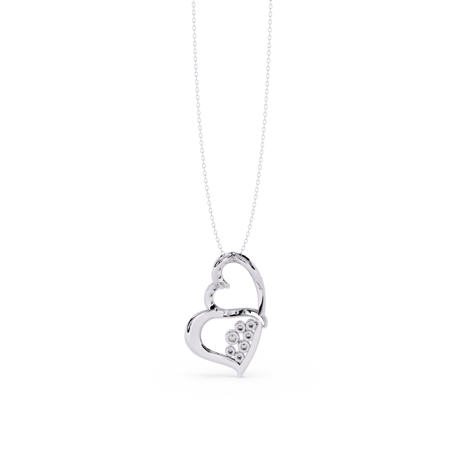 Modern Double Heart Design Pendant