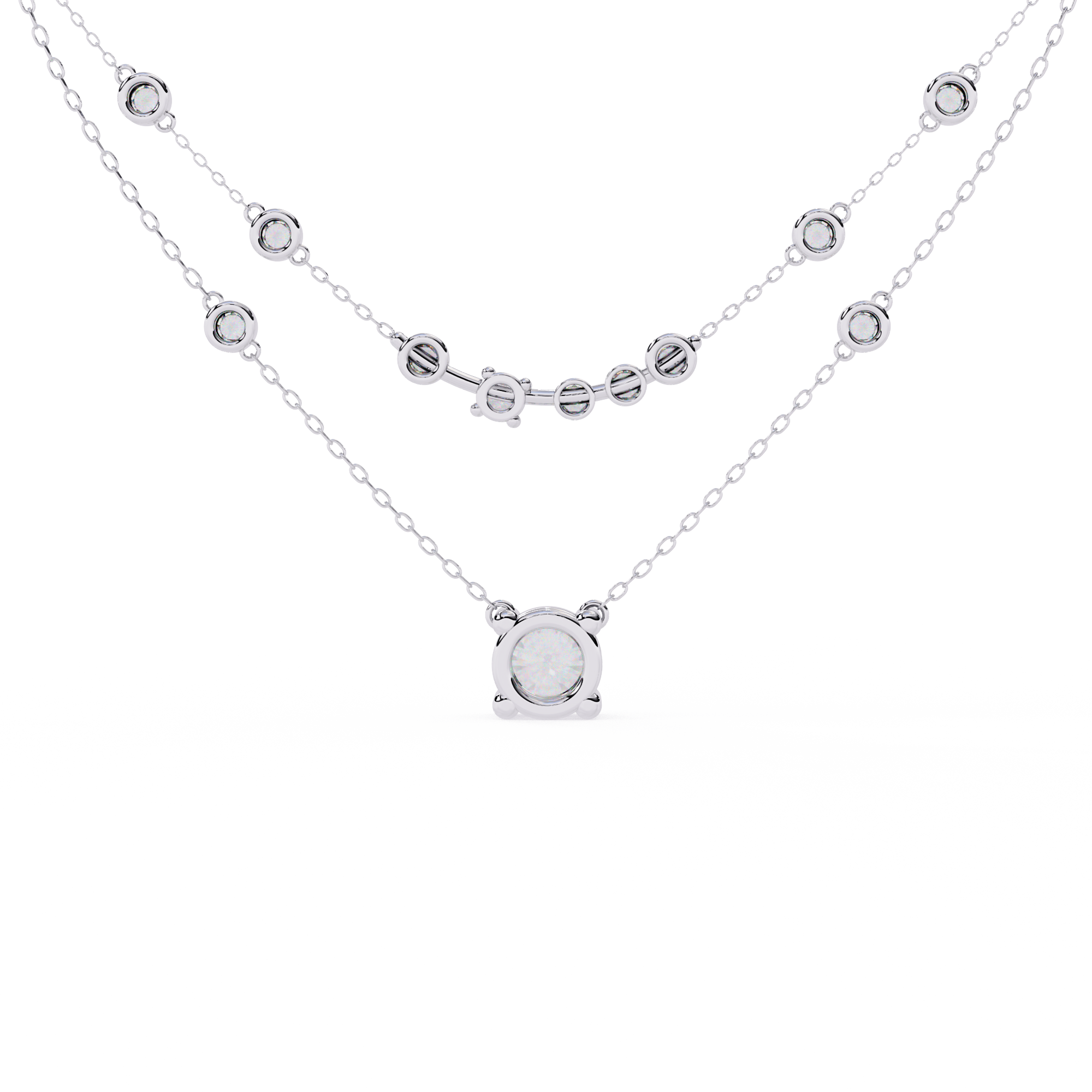 Premium Round Brilliant Diamond Solitaire Necklace