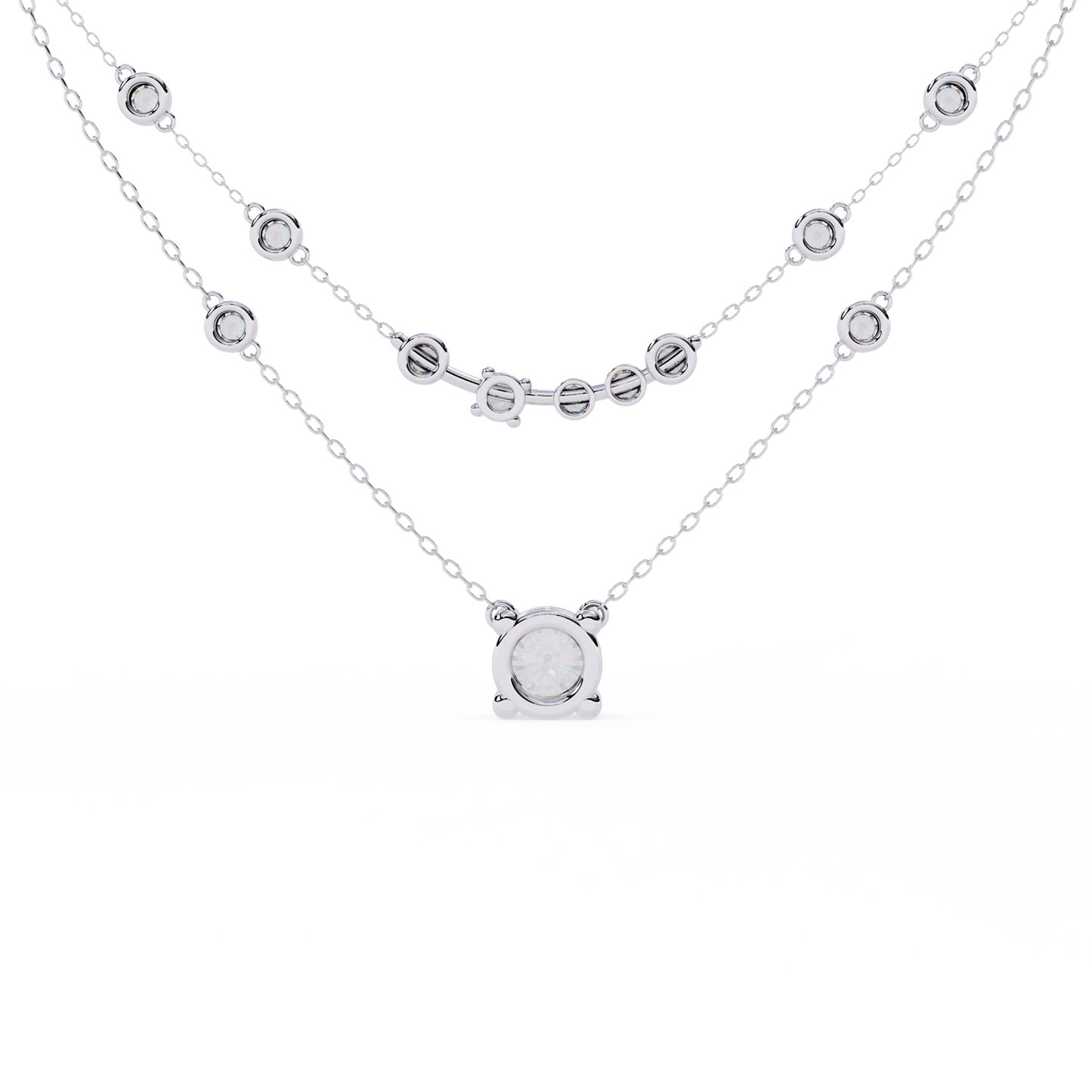 Premium Round Brilliant Diamond Solitaire Necklace