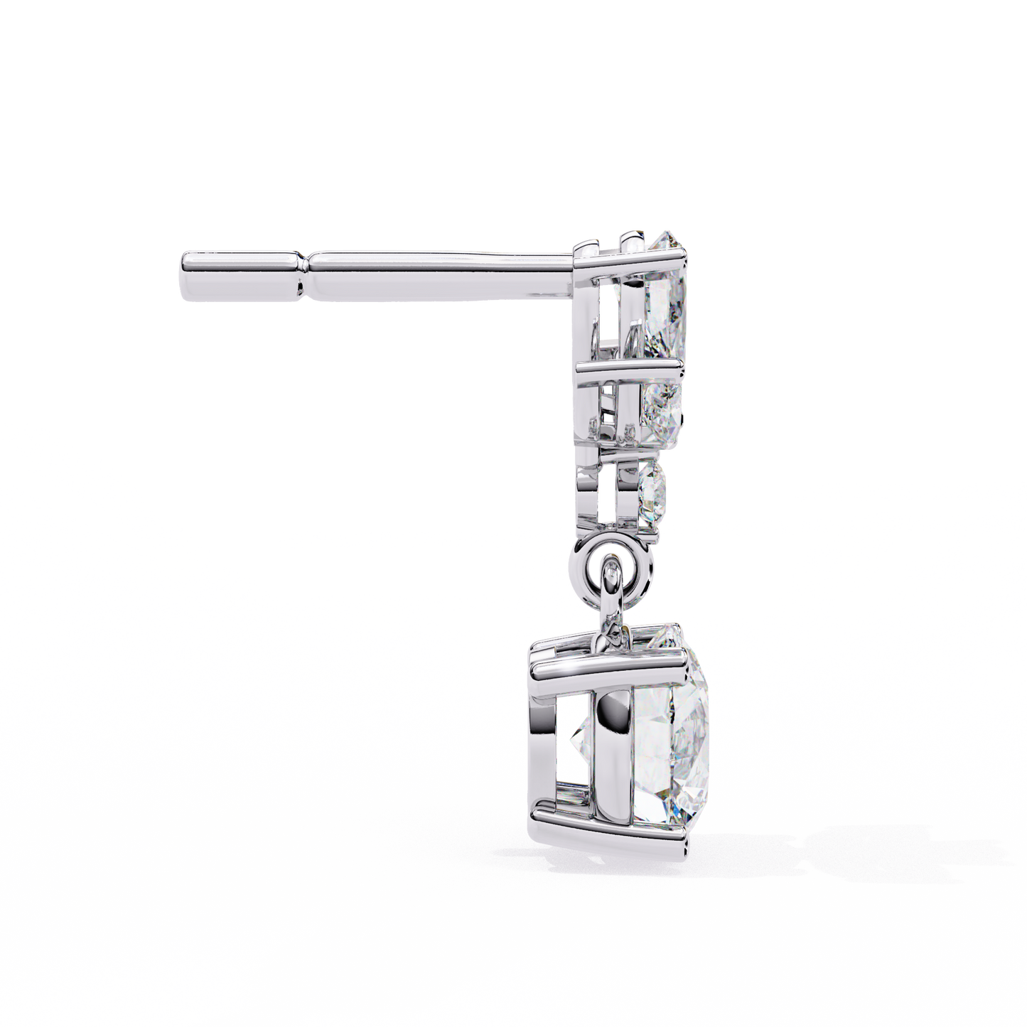 Double Drop Lab Grown Diamond Earrings