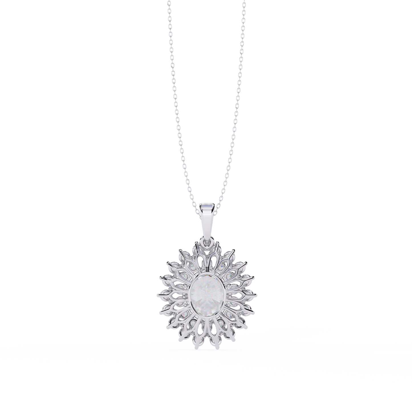 Dawn Oval Diamond Necklace