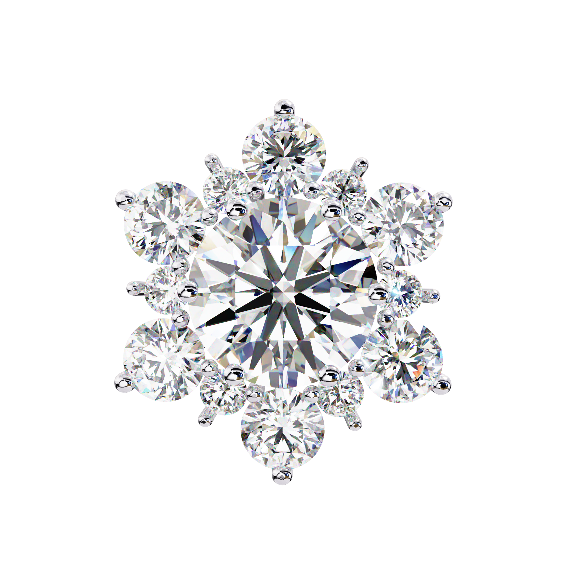 Flower Lab Grown Diamond Earrings