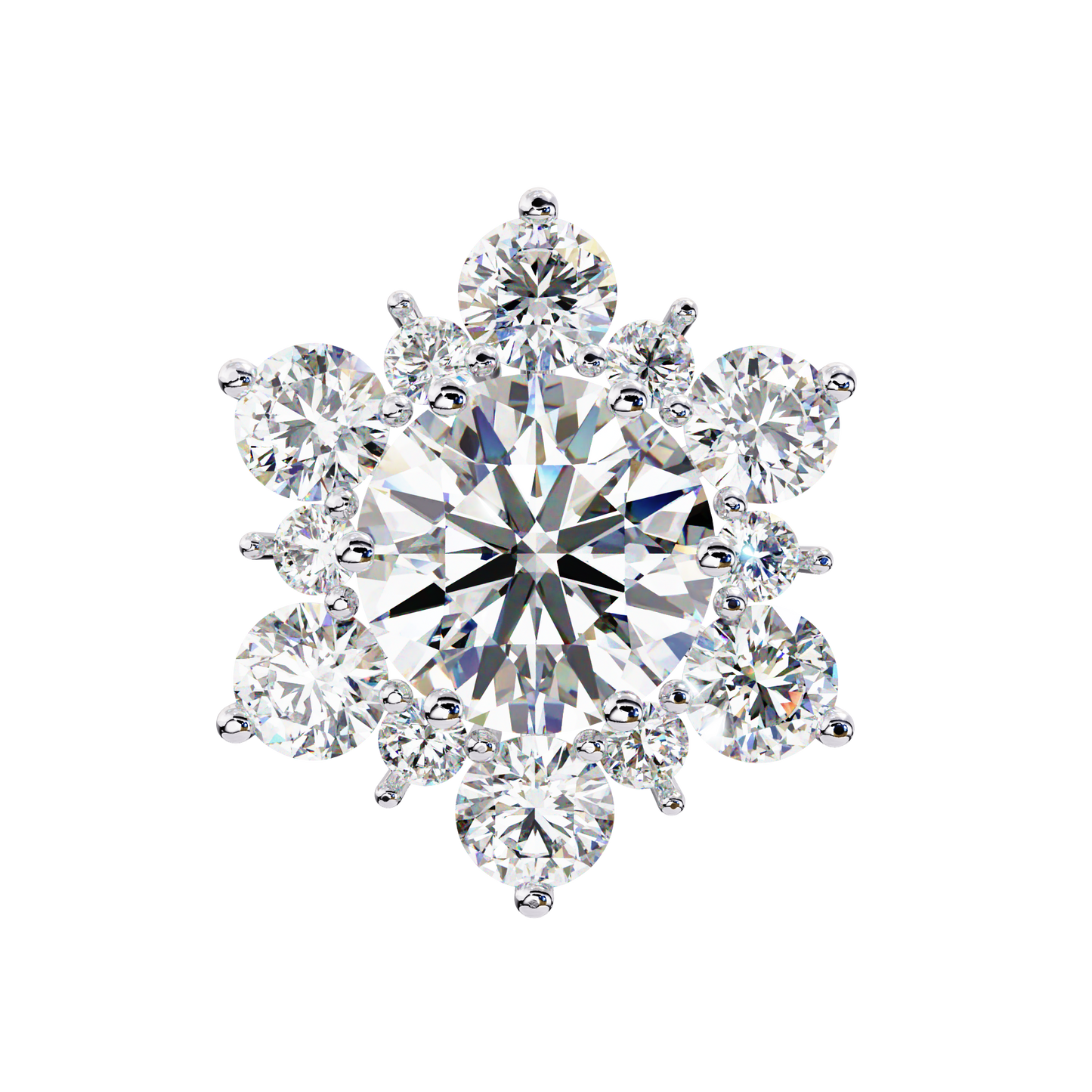 Flower Lab Grown Diamond Earrings