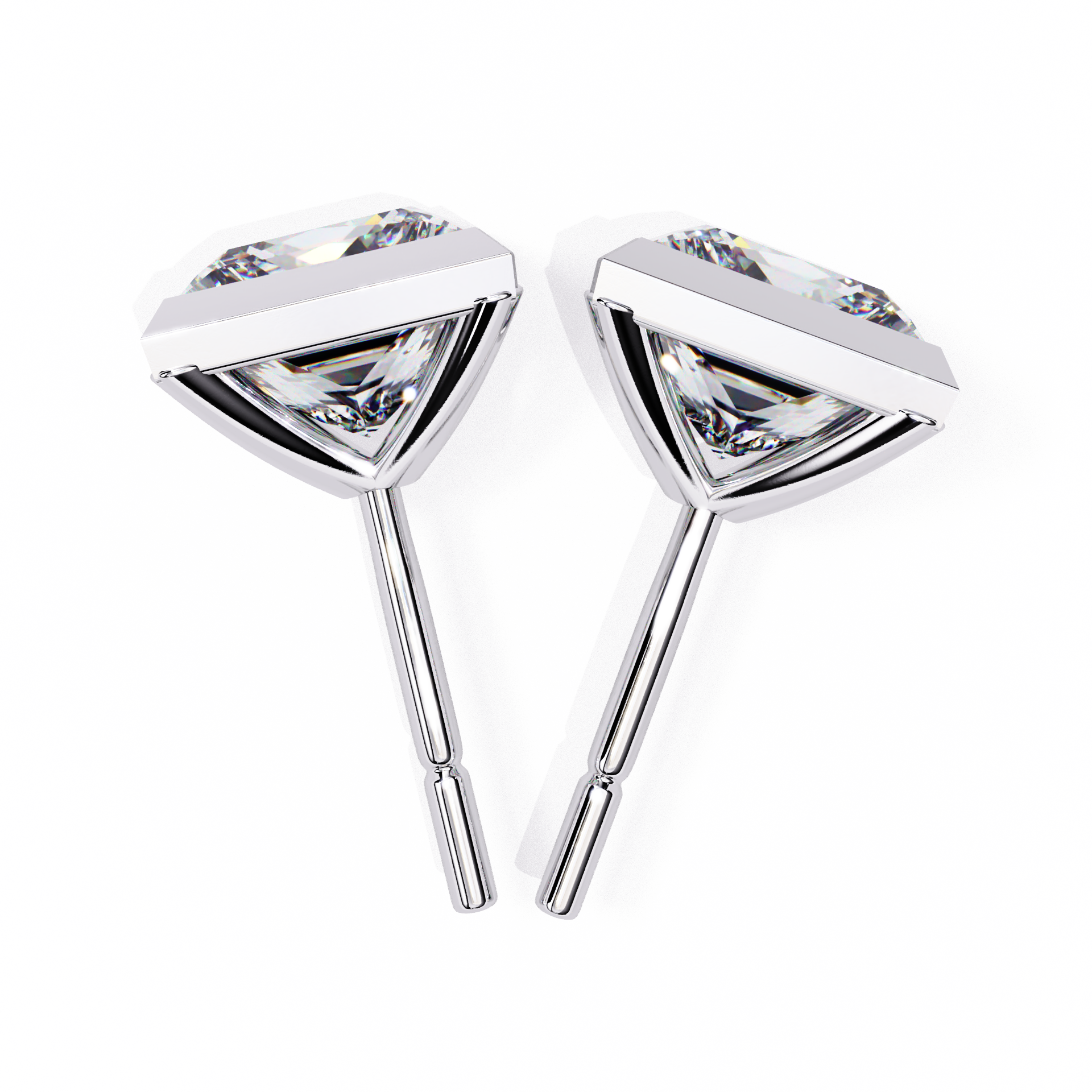 Princess Solitaire Diamond Stud