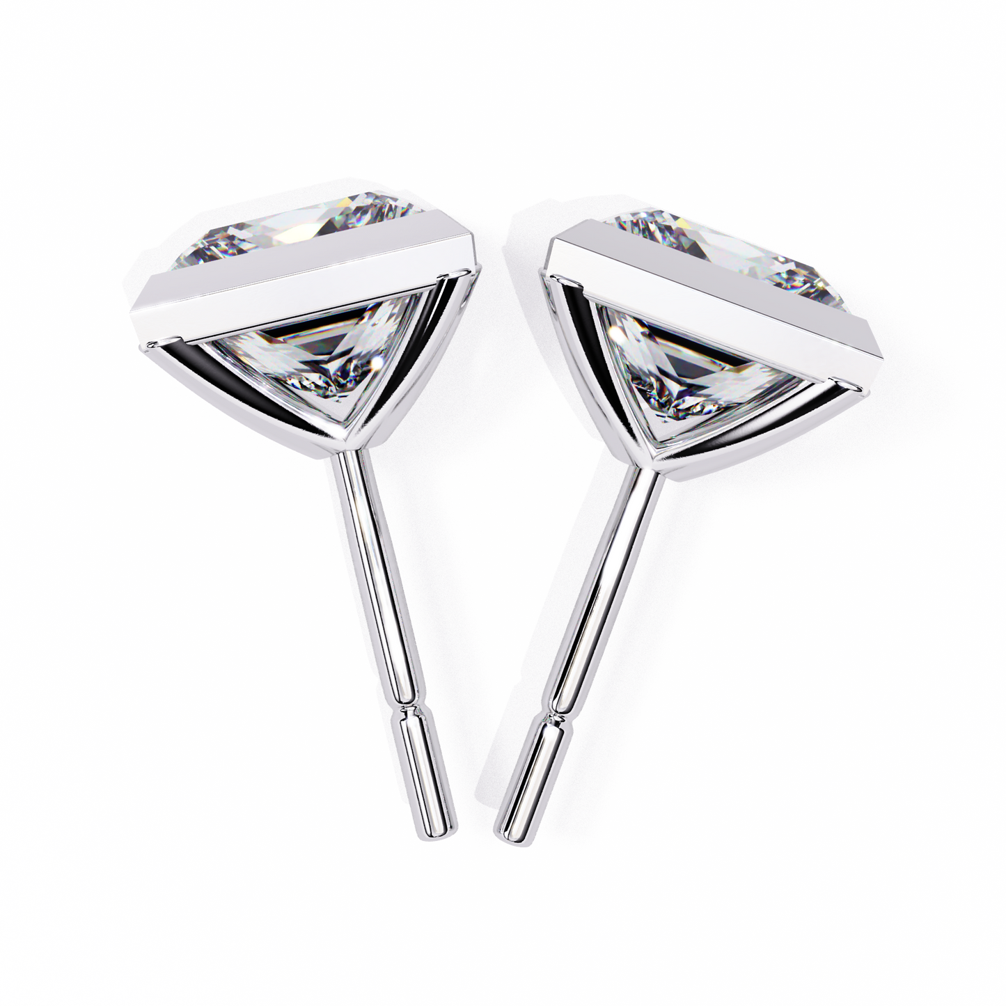 Princess Solitaire Diamond Stud