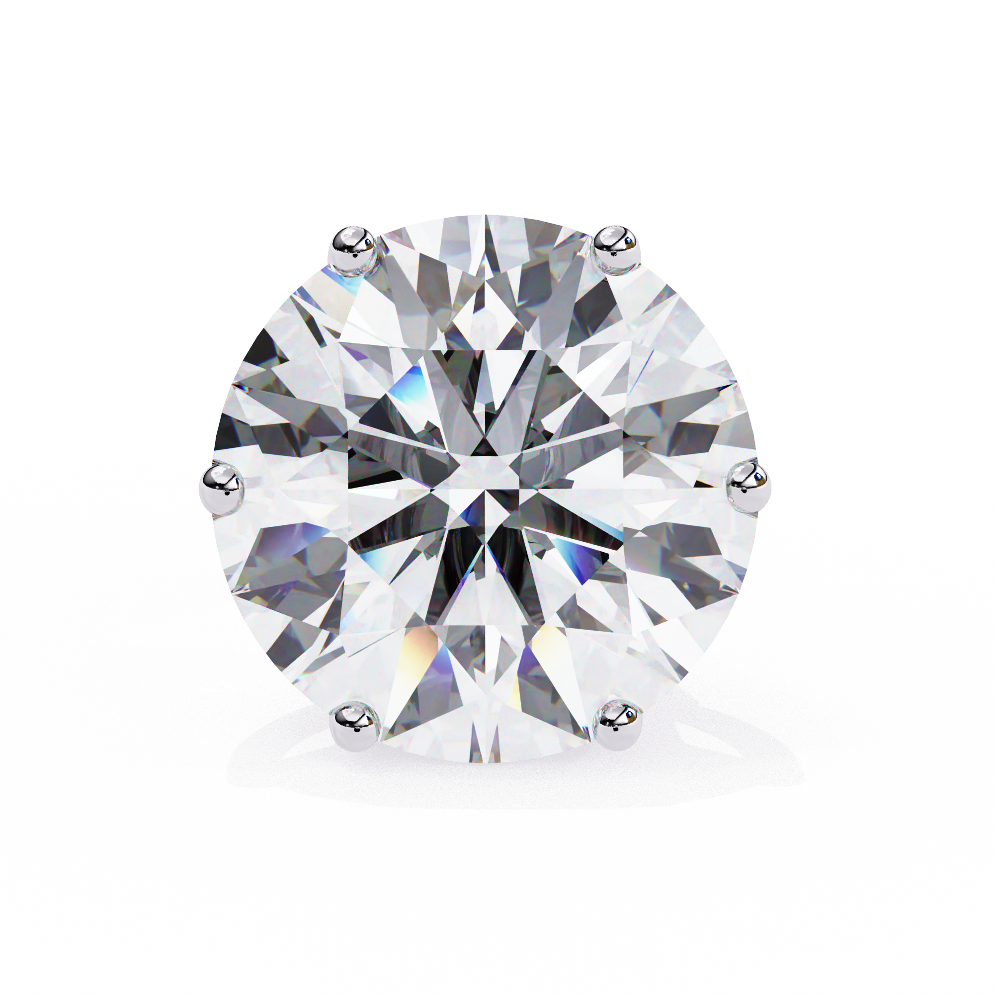 Classic Six Claw Diamond Stud Earrings