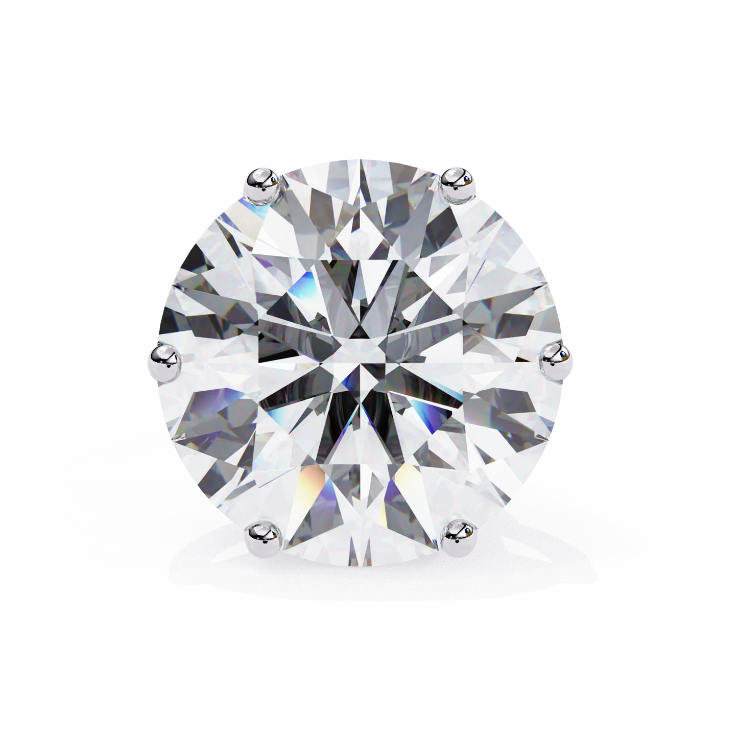 Classic Six Claw Diamond Stud Earrings
