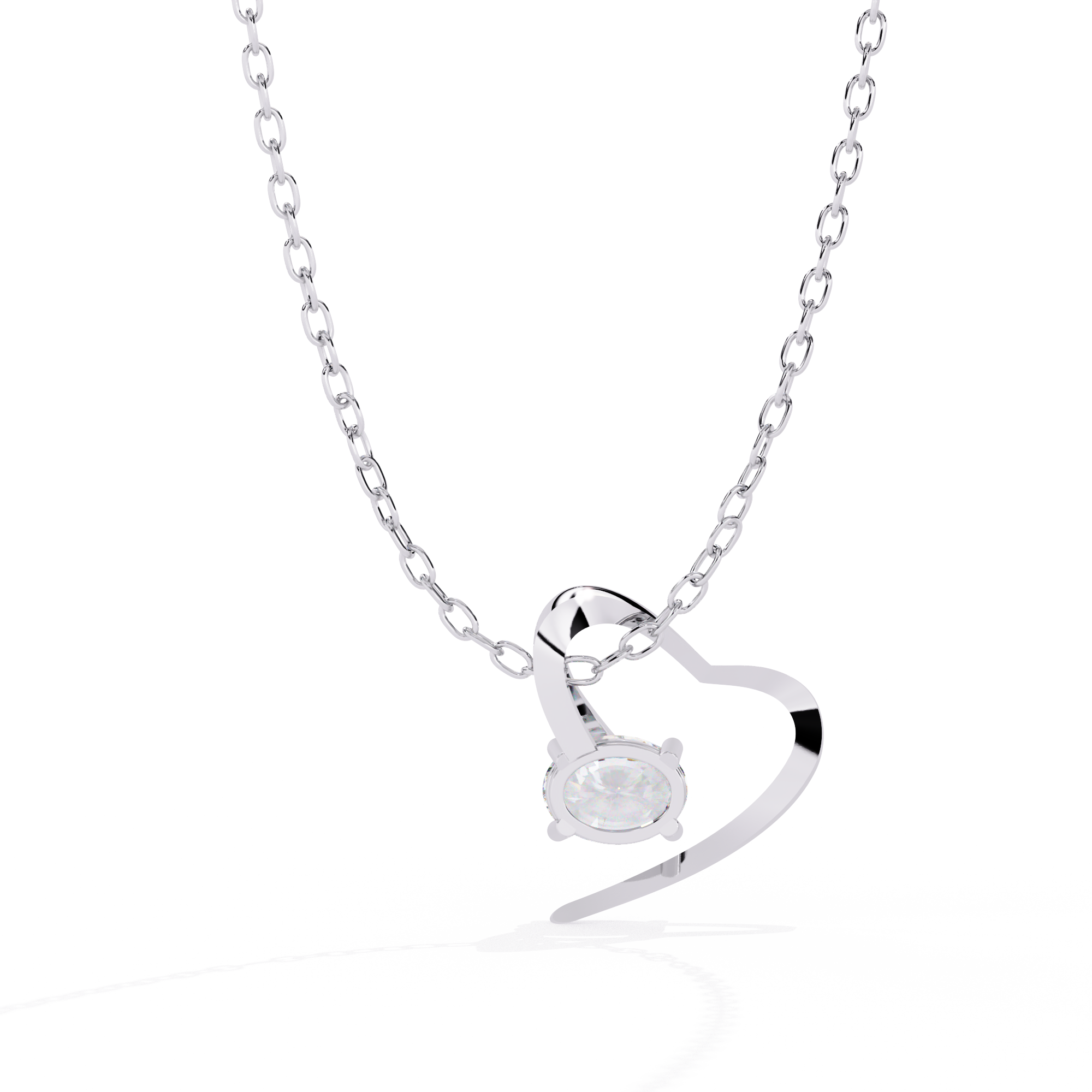 Oval Heart Pendant