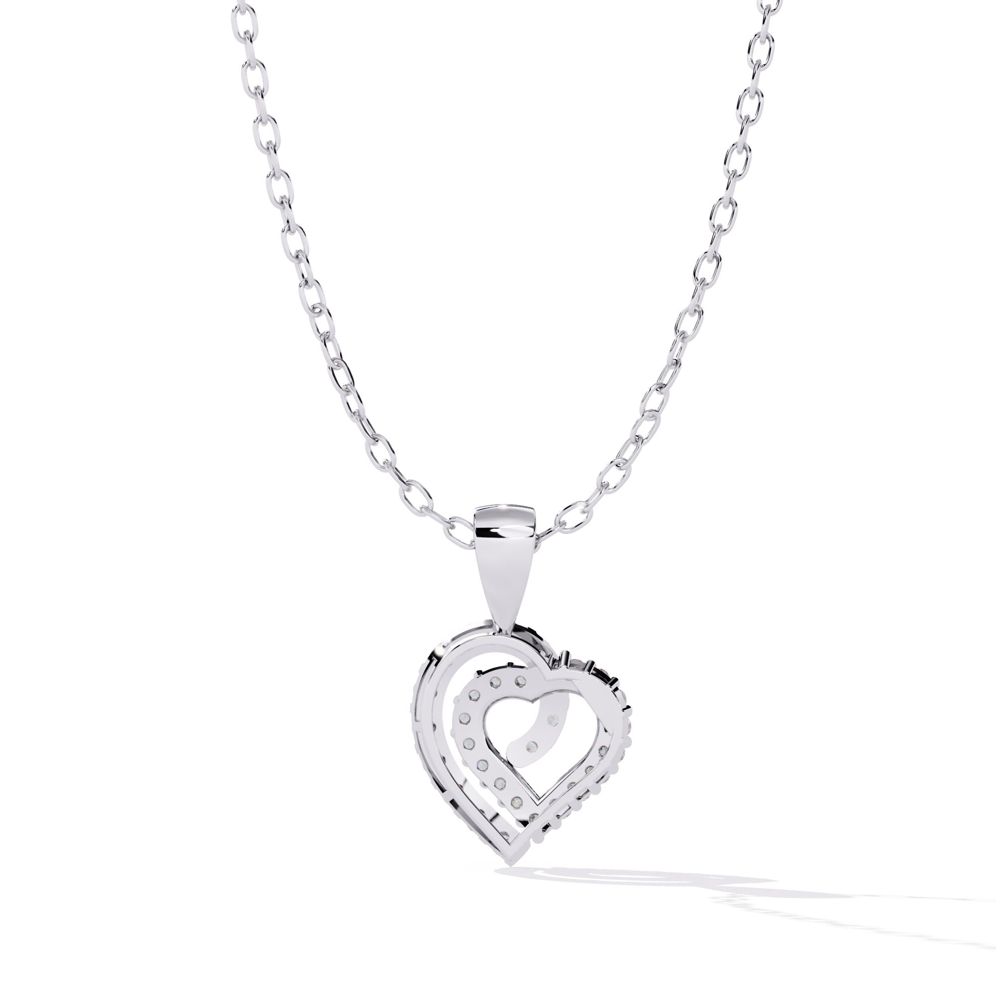Vintage Double Heart Sweet Pendant