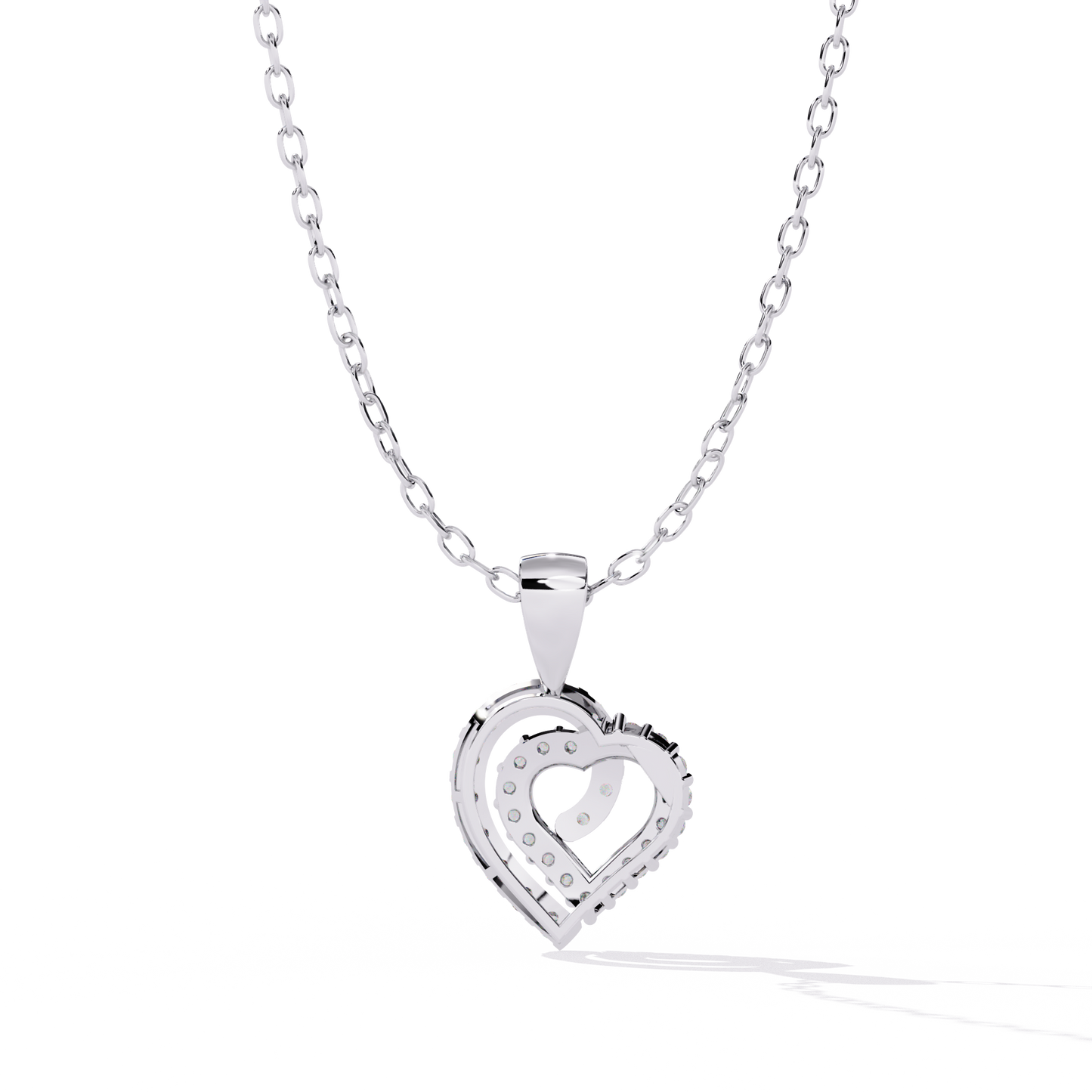 Vintage Double Heart Sweet Pendant