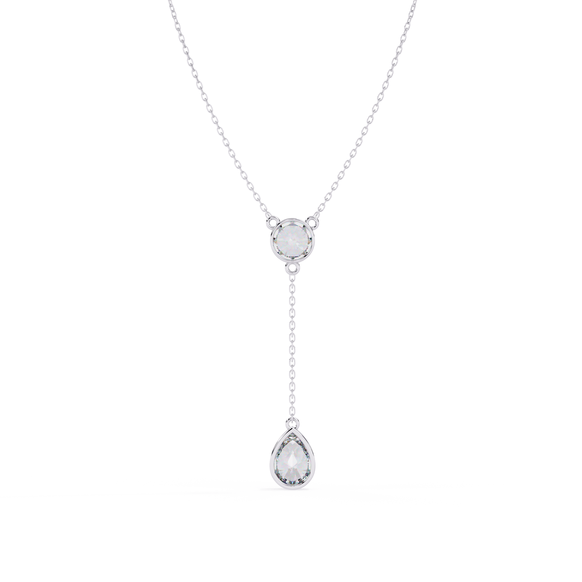 Classic Y-Necklace with Sparkling Diamonds