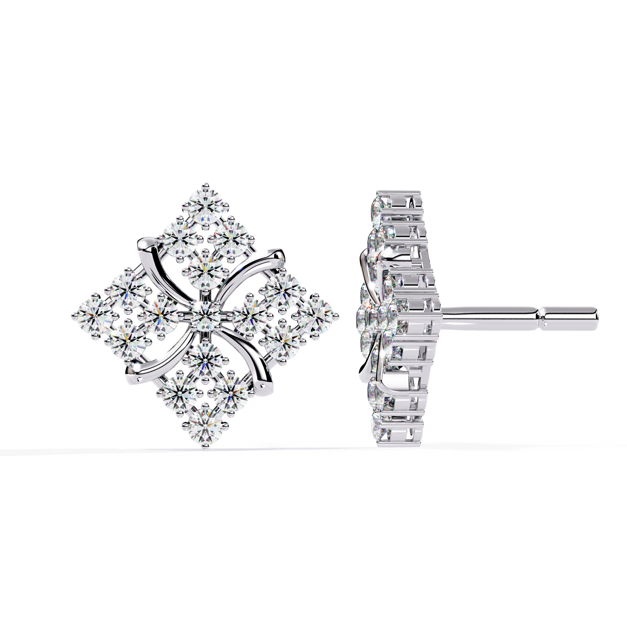 Round Daily Wear Small Diamond Earring