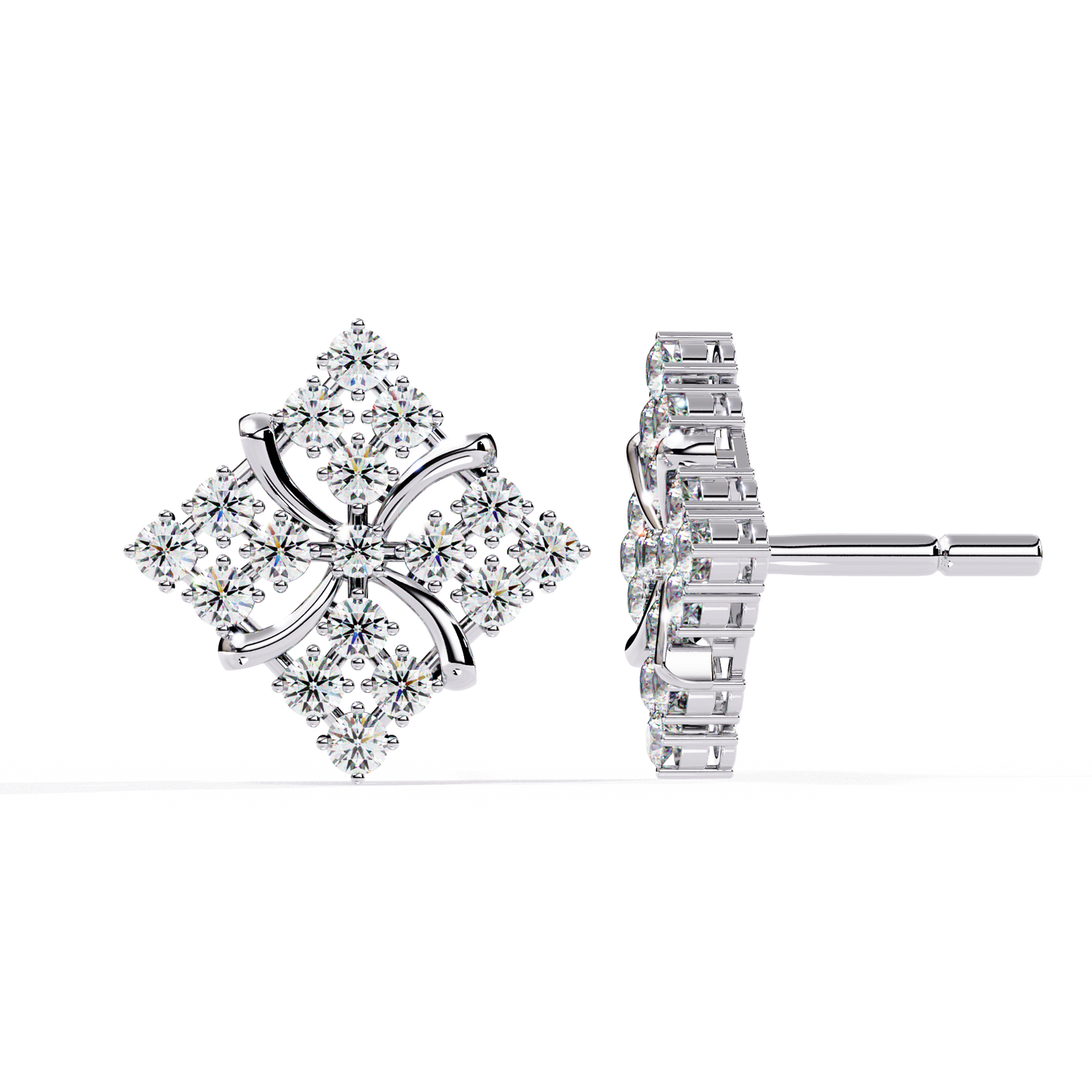 Round Daily Wear Small Diamond Earring