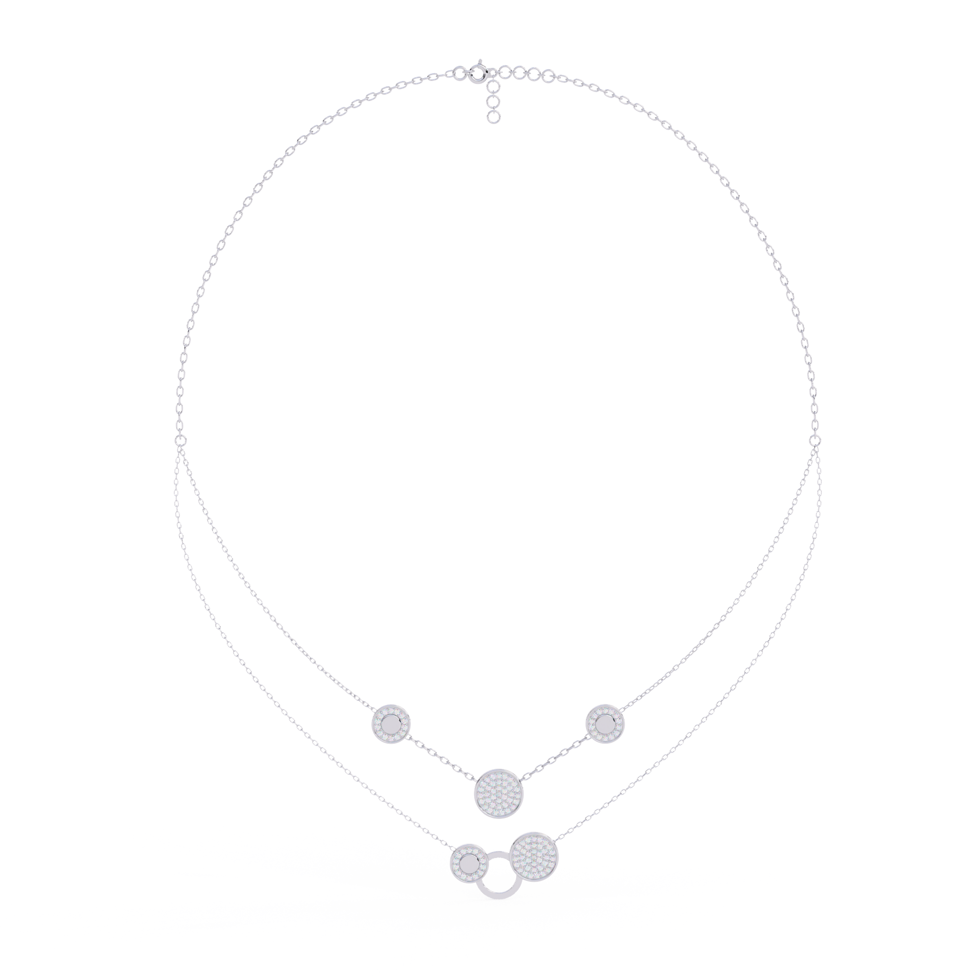 Lira Round Diamond Necklace