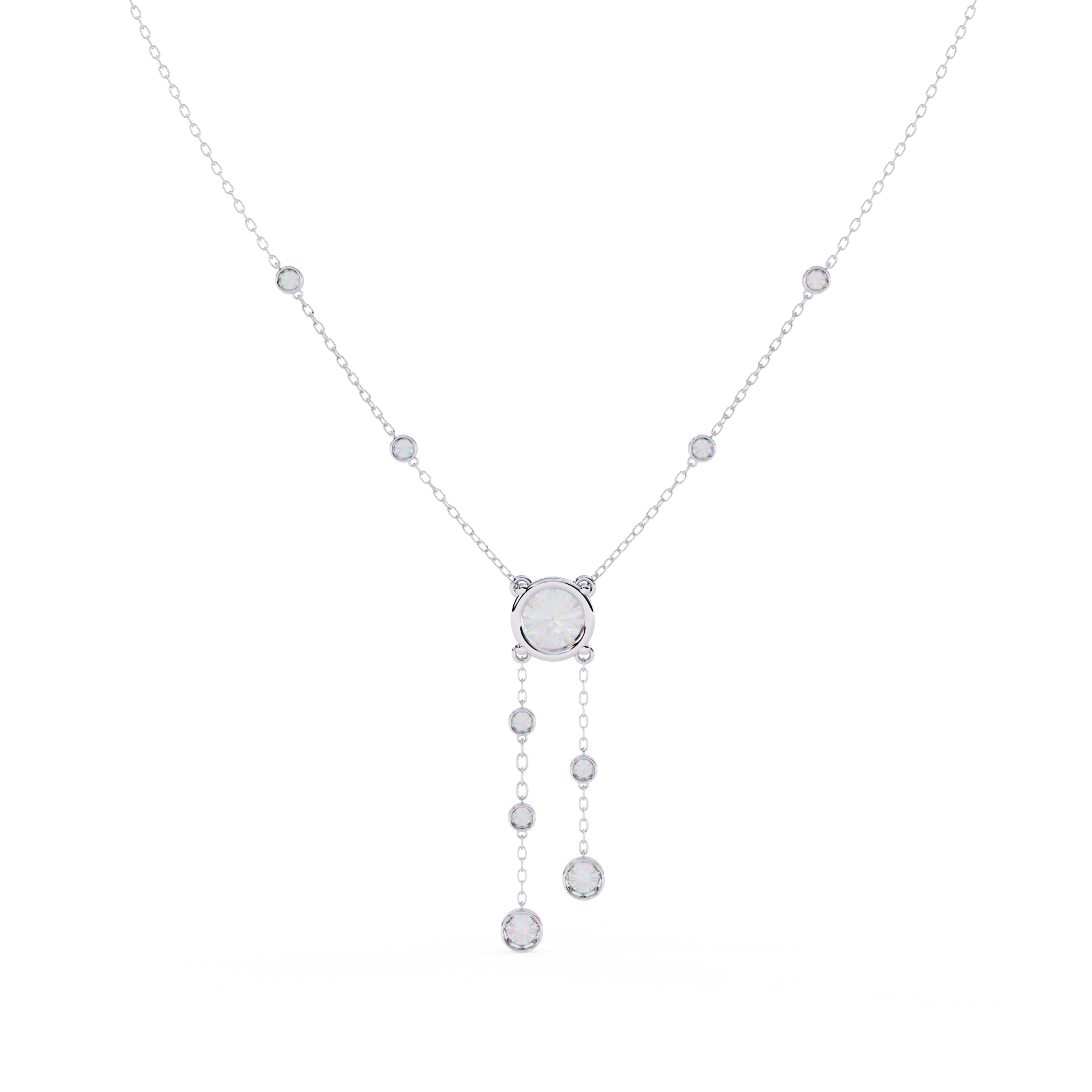 Round Lab Grown Diamond Necklaces