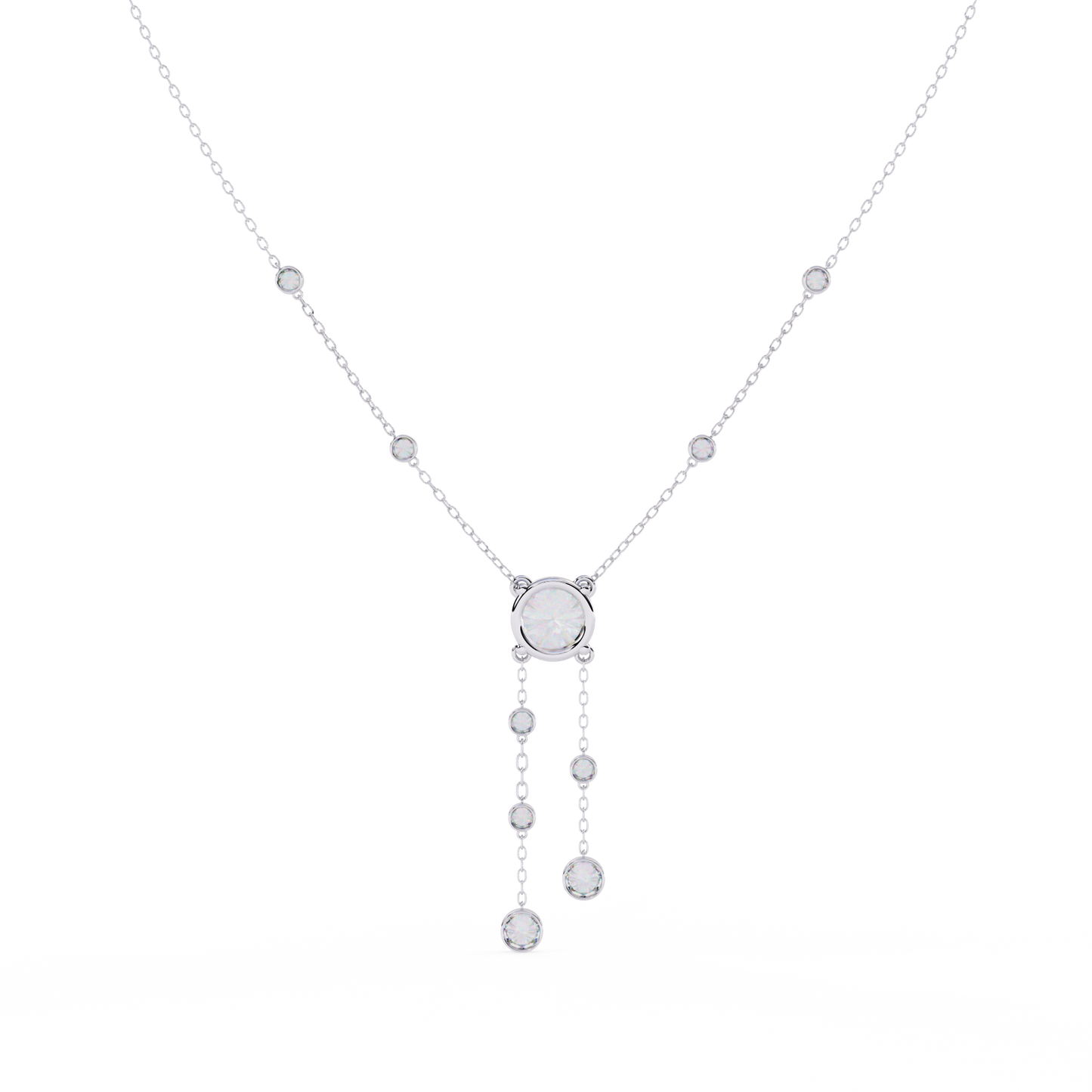 Round Lab Grown Diamond Necklaces