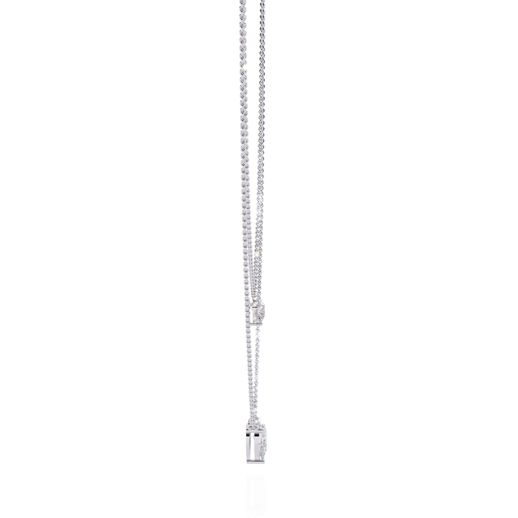 Two Pear Diamond Necklace