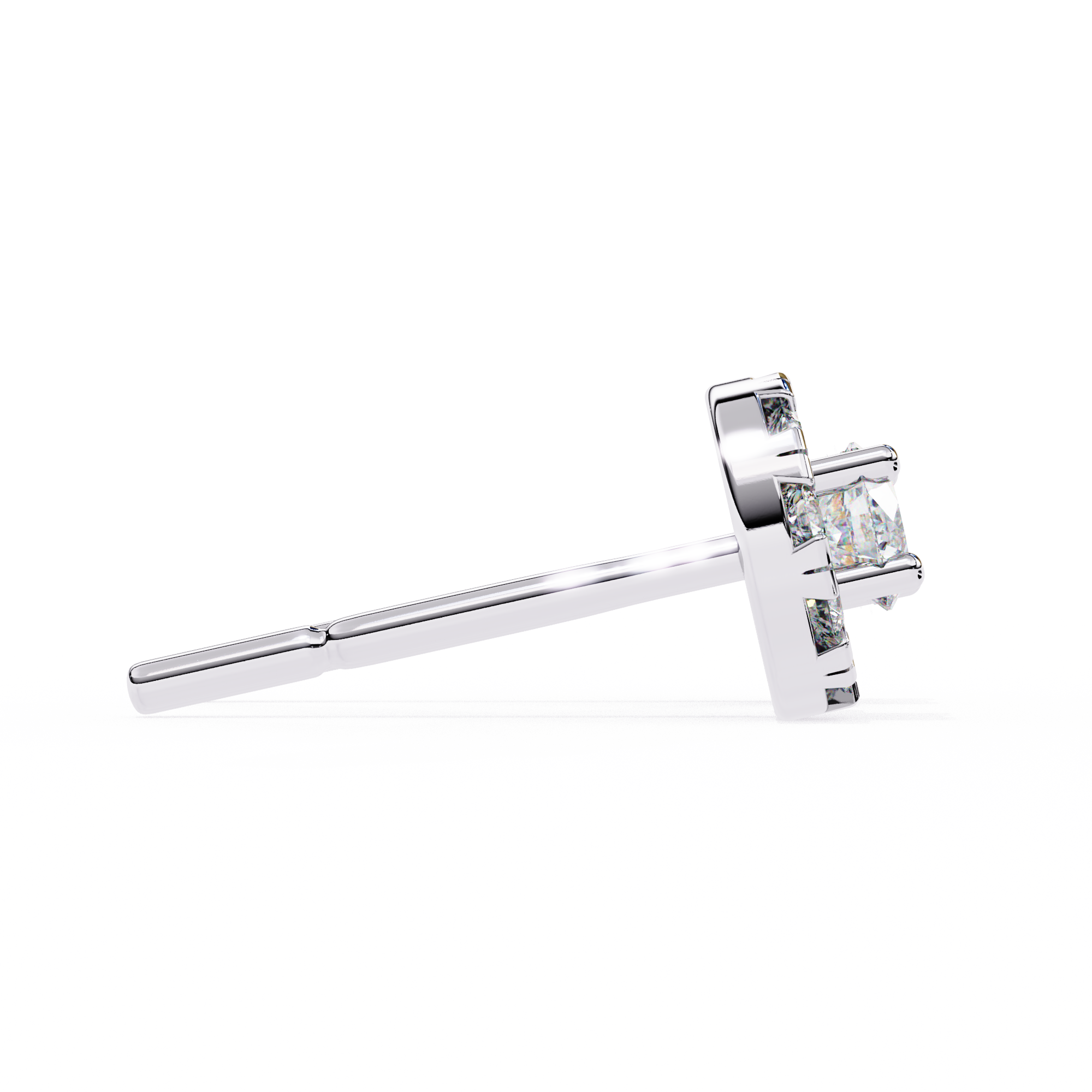 Halo Lab Grown Diamond Stud Earrings