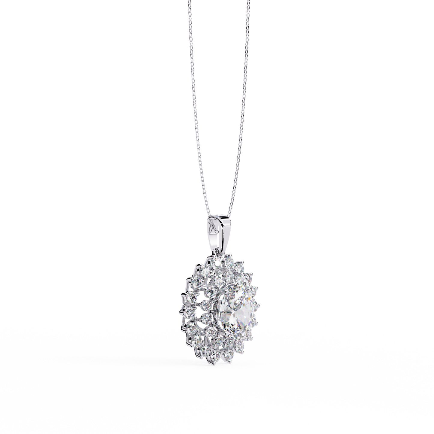 Dawn Oval Diamond Necklace