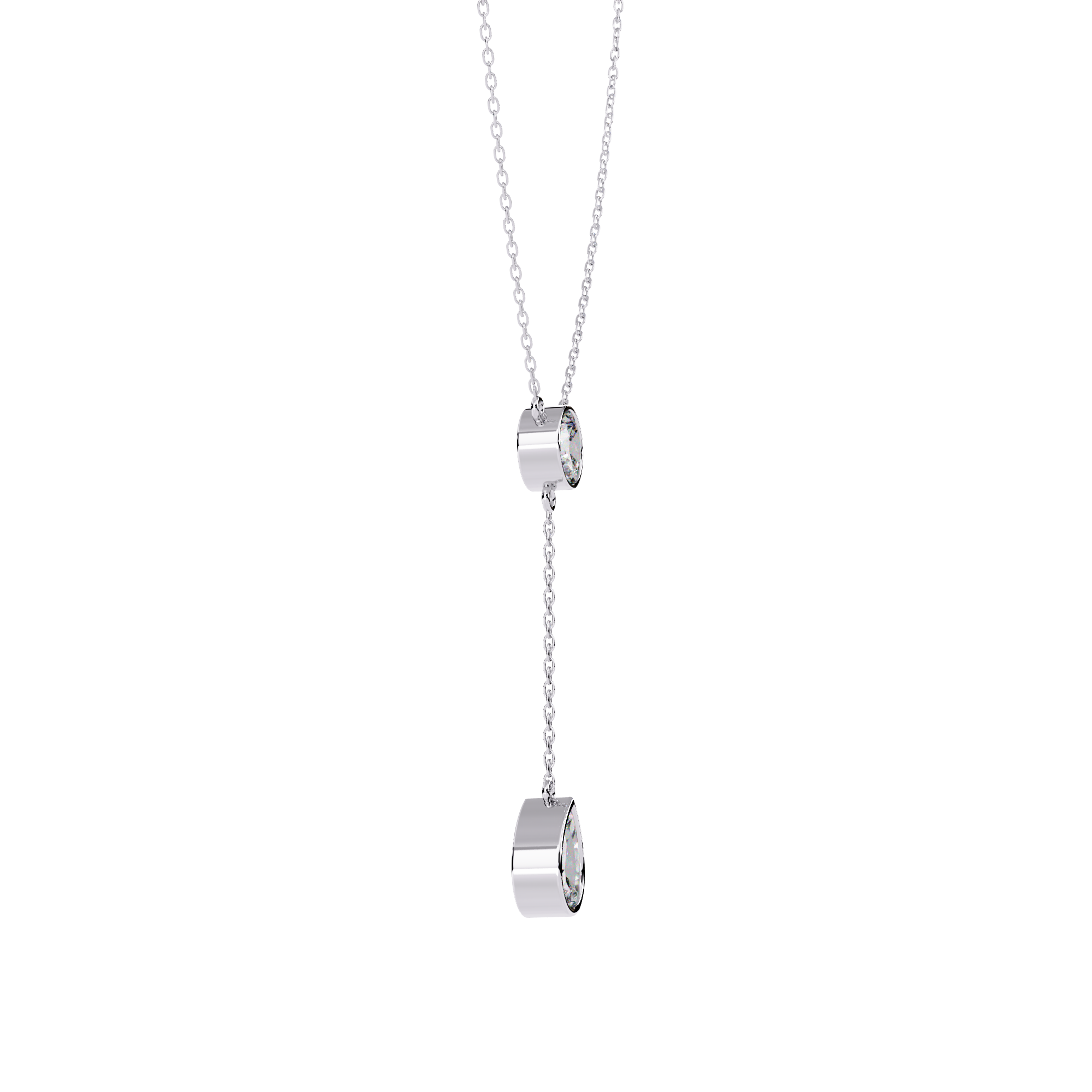 Classic Y-Necklace with Sparkling Diamonds